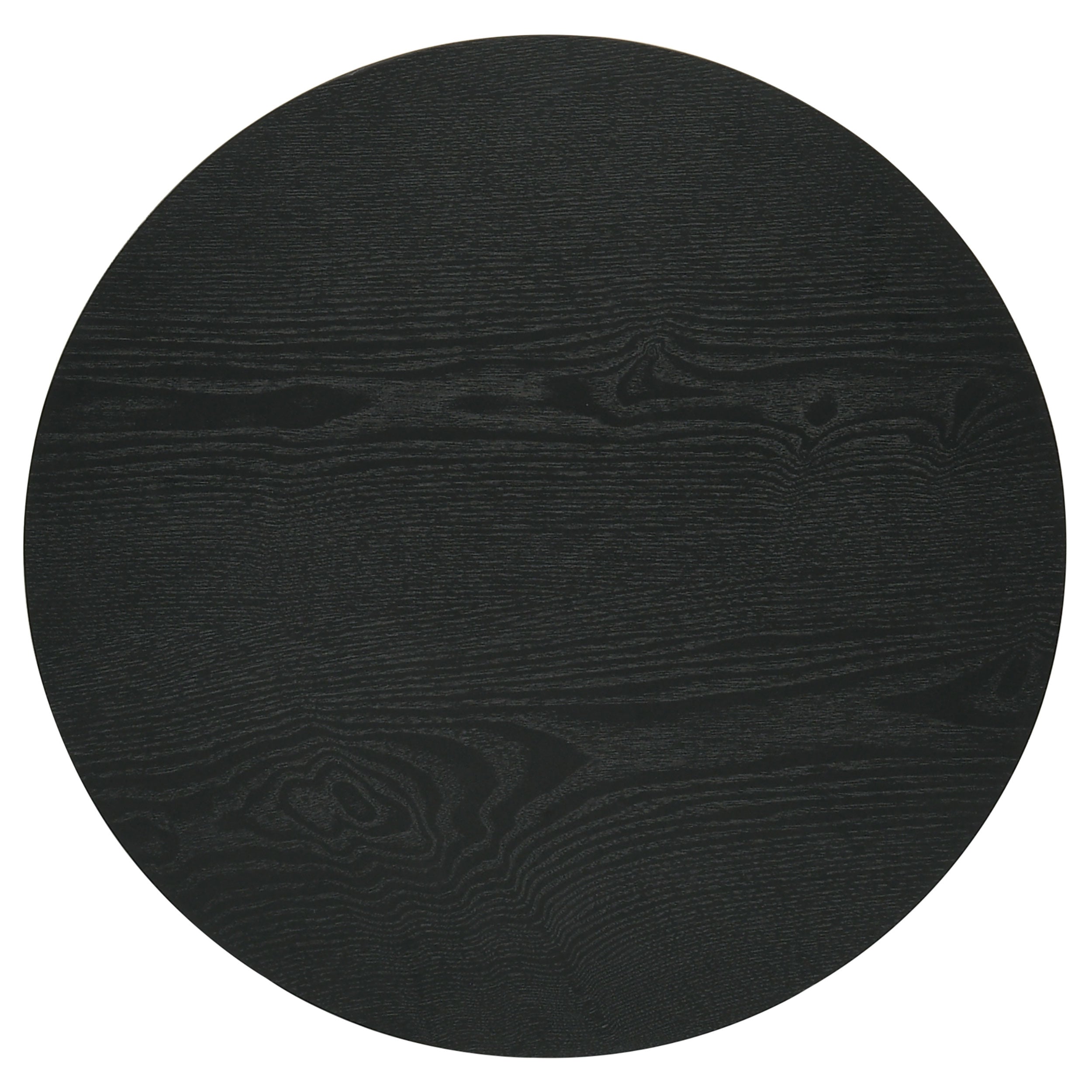 Hamlyn Round Fluted Occasional Side End Table Black