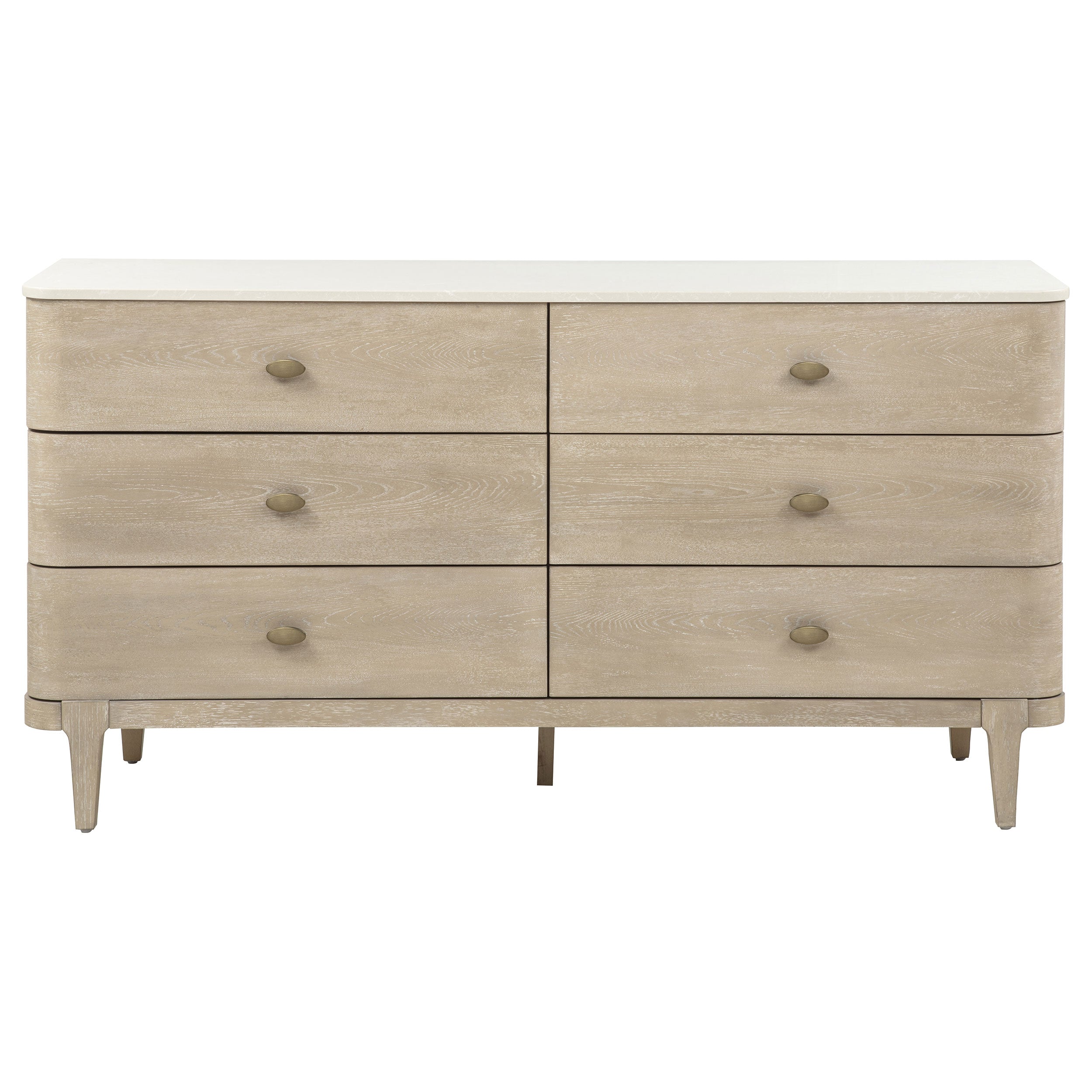Lucaire 6-drawer Dresser Cabinet Sandstone