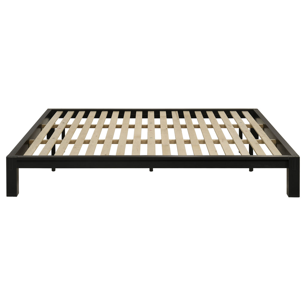 Gislen Eastern King Easy Assembly Wood Platform Bed Black