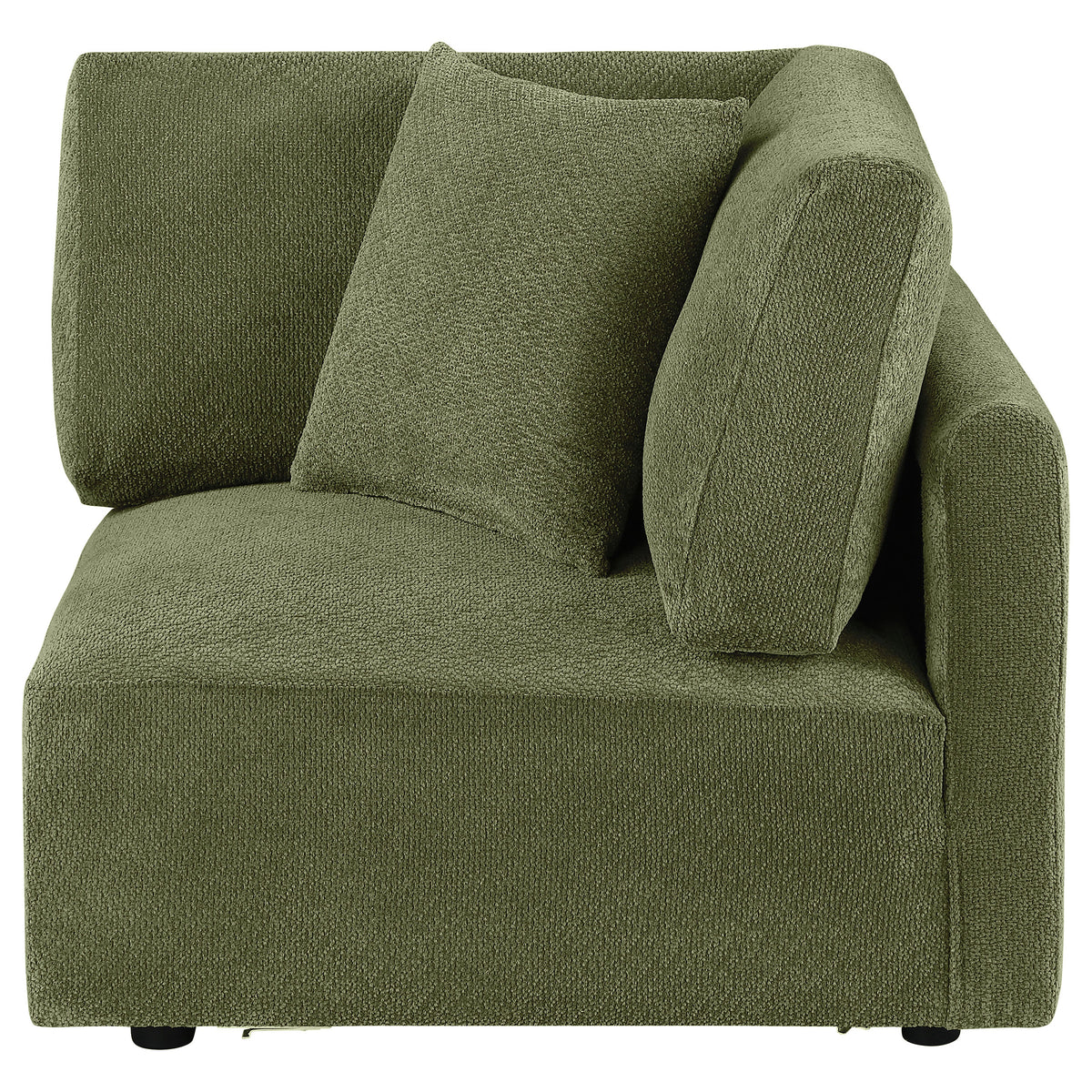 Elysia Fabric Upholstered Modular Corner Chair Green