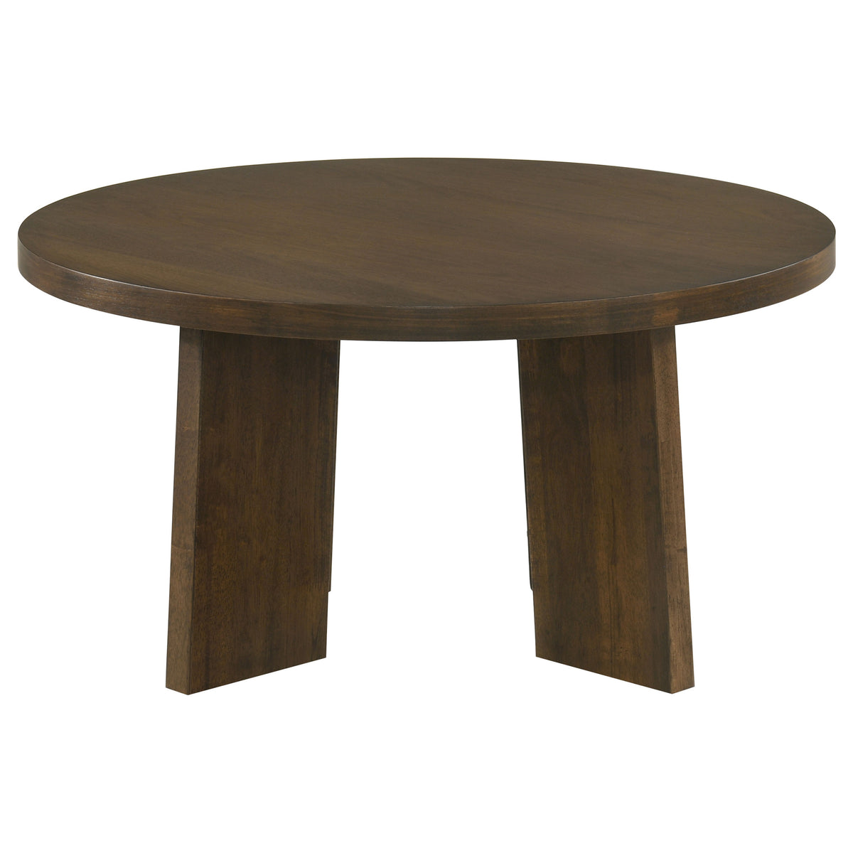 Strouse 47-inch Round Wood Coffee Table Black
