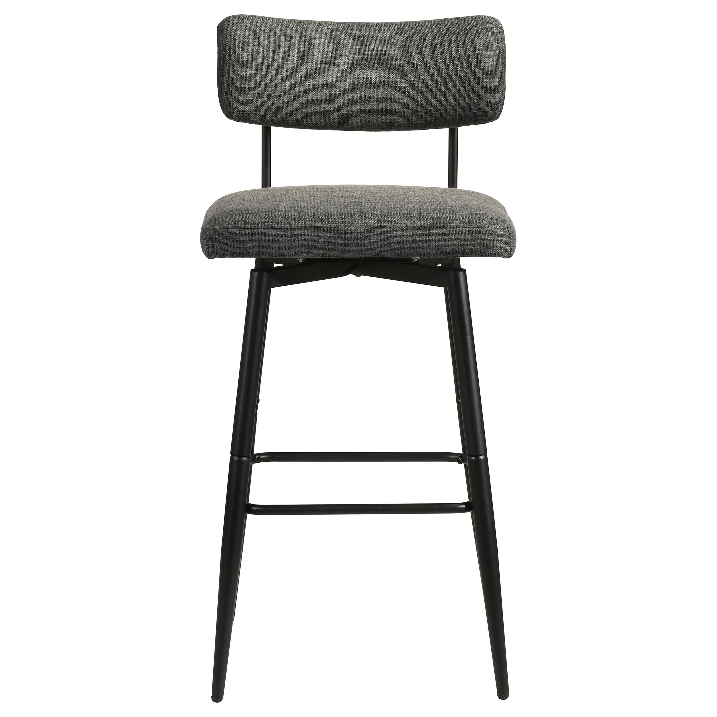 Levine Fabric Upholstered Swivel Bar Chair Grey (Set of 2)