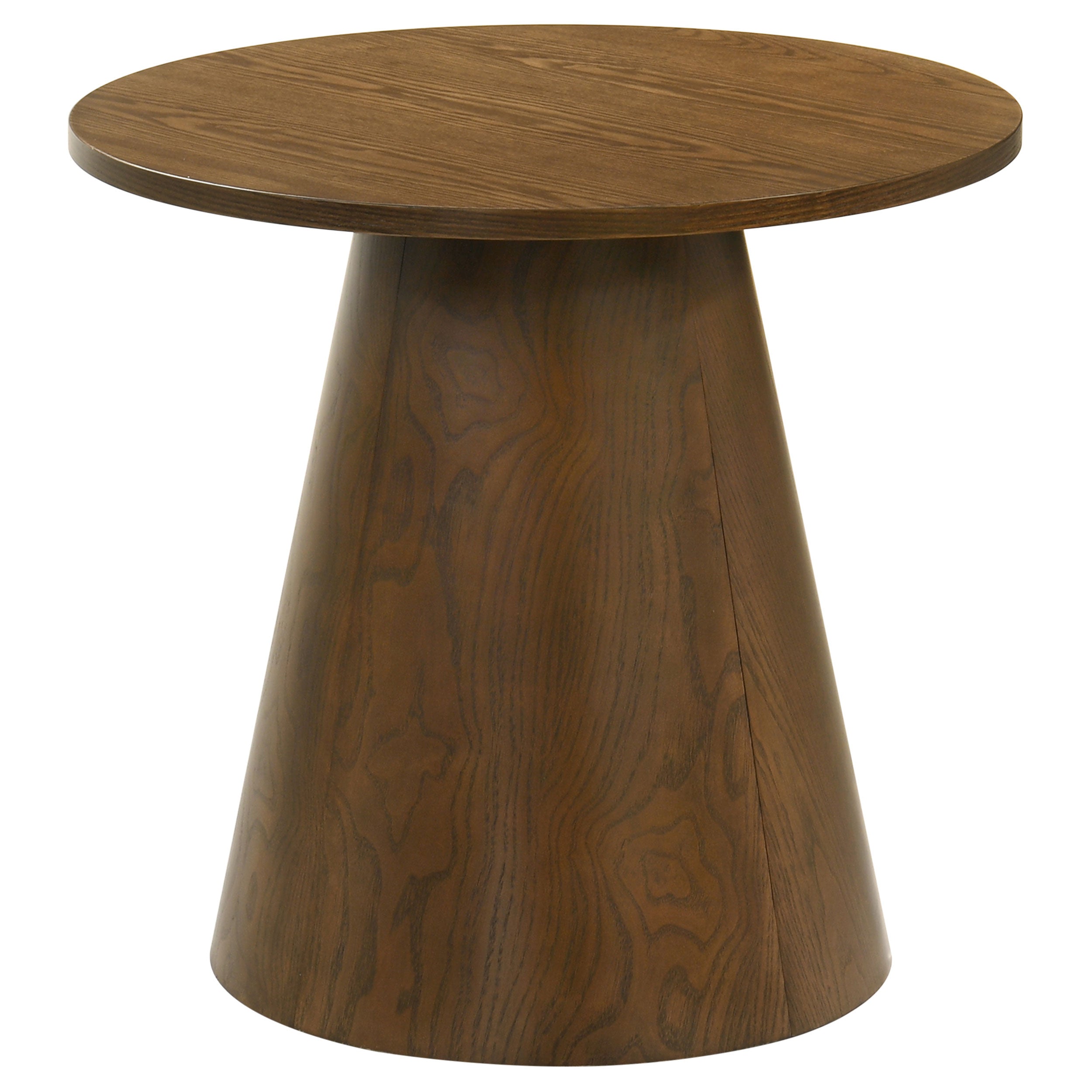 Franklin 3-piece Round Pedestal Coffee Table Set Dark Brown