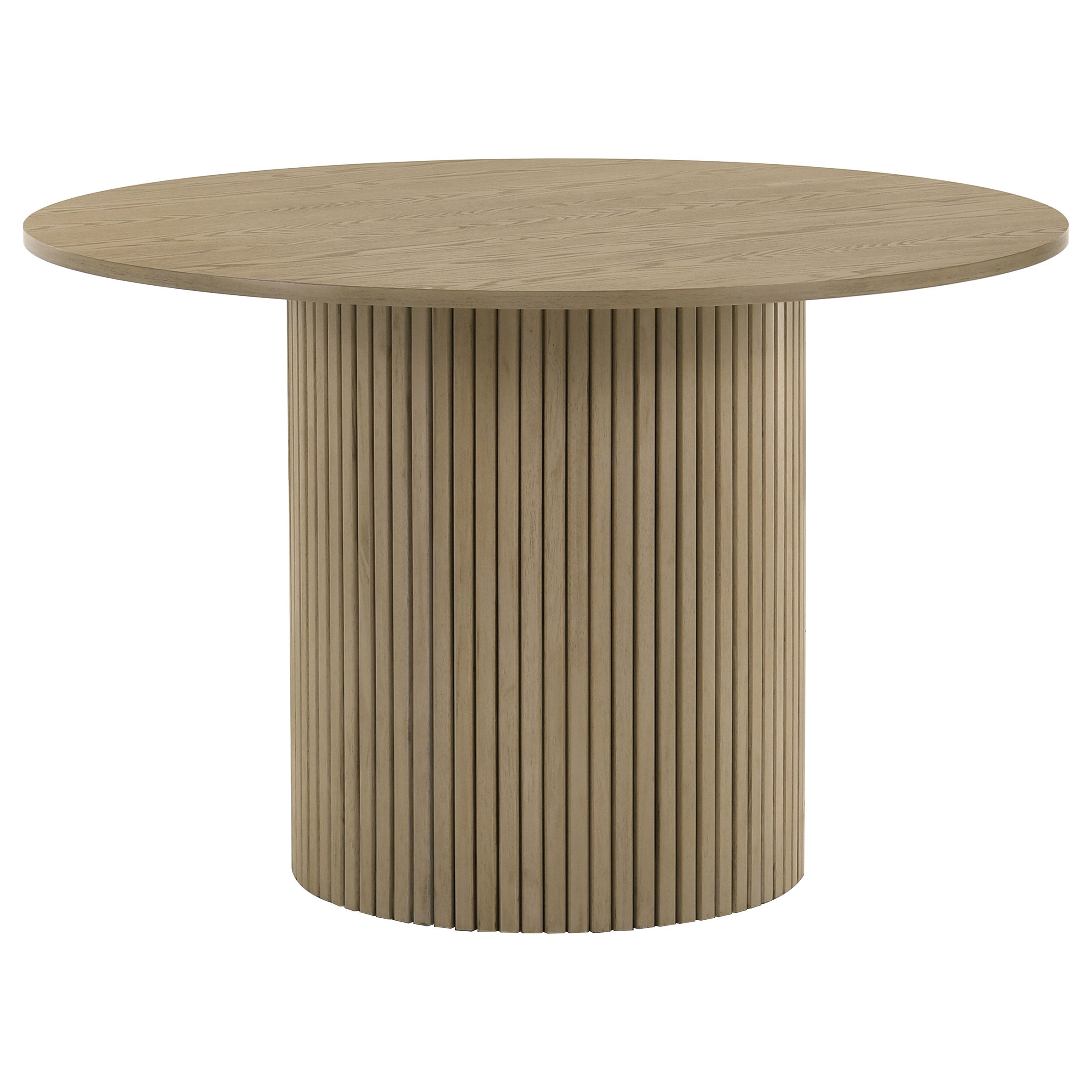 Hamlyn 5-piece Round Wood Dining Set Cream and Natural Oak