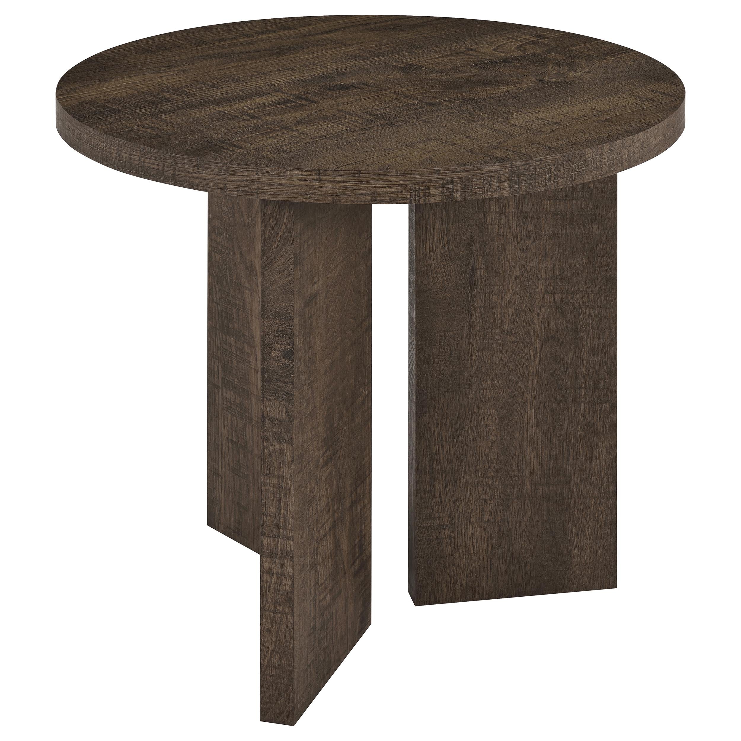 Aragon 3-Piece Round Coffee and End Table Set Dark Rustic Mango