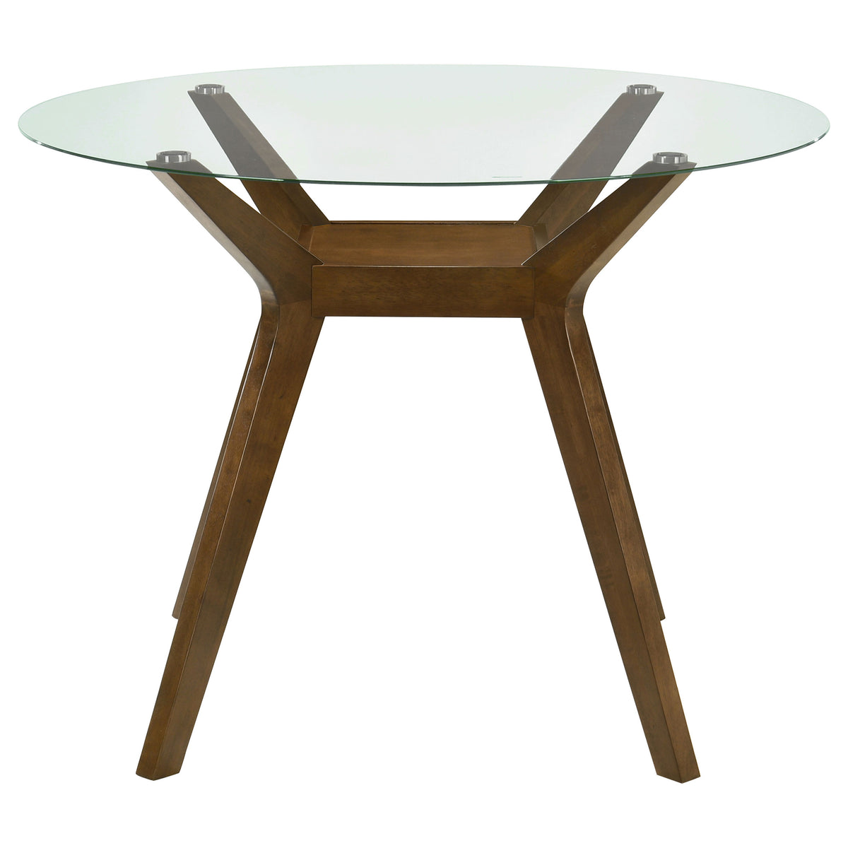 Paxton Round 48-inch Glass Top Counter Height Dining Table Brown