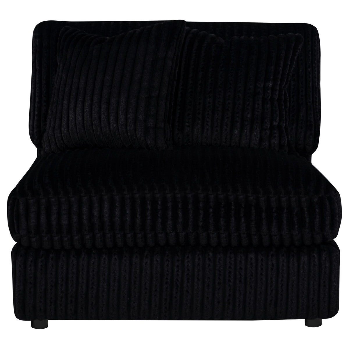 Blaine Upholstered Armless Chair Black