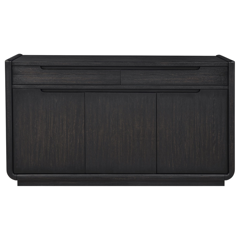 Leandro 2-drawer Dining Sideboard Server Burnished Black