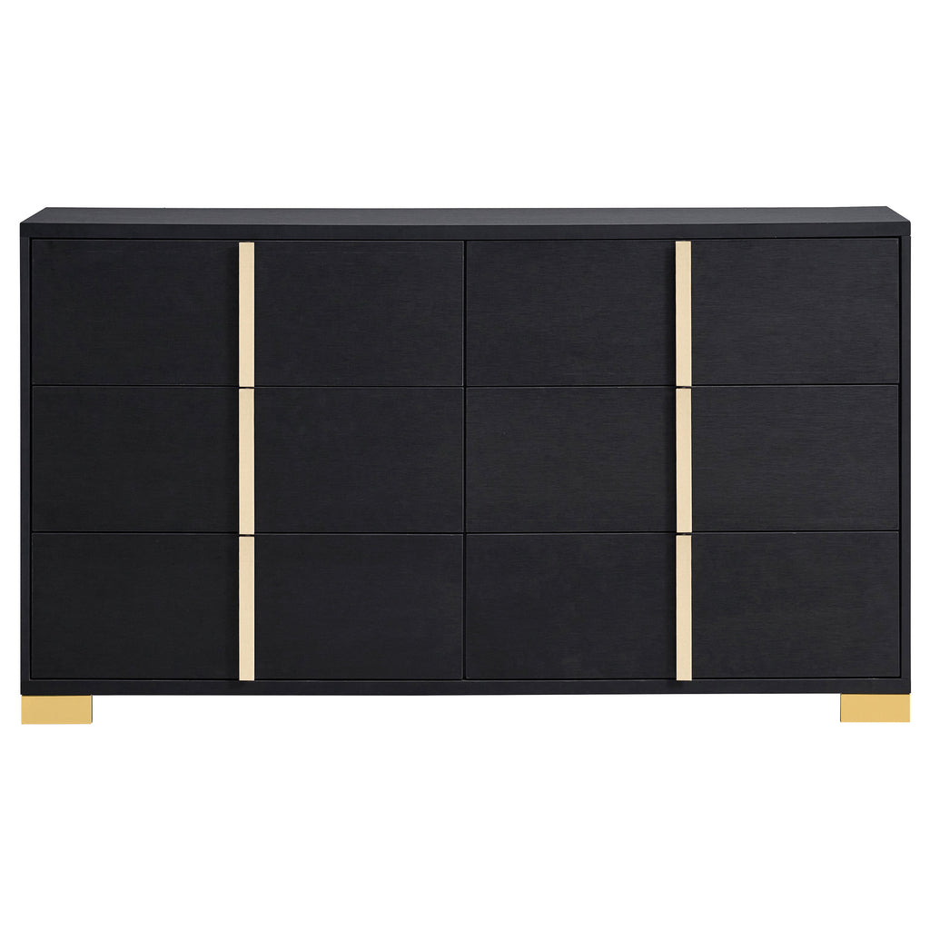 Marceline 6-drawer Dresser Black