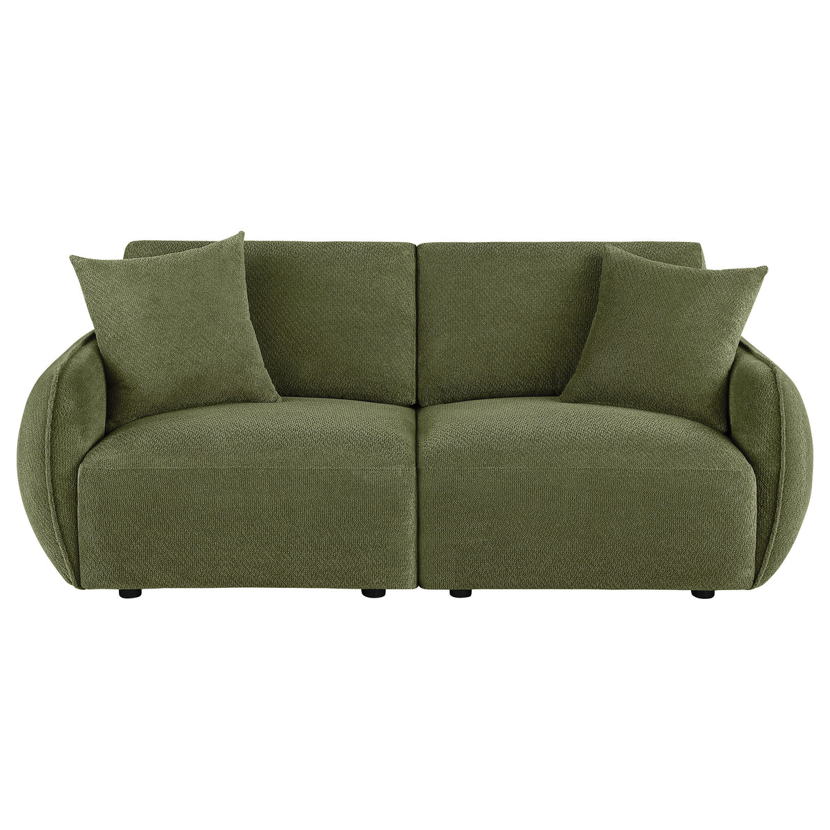 Elysia Fabric Upholstered Modular Lounge Loveseat Green