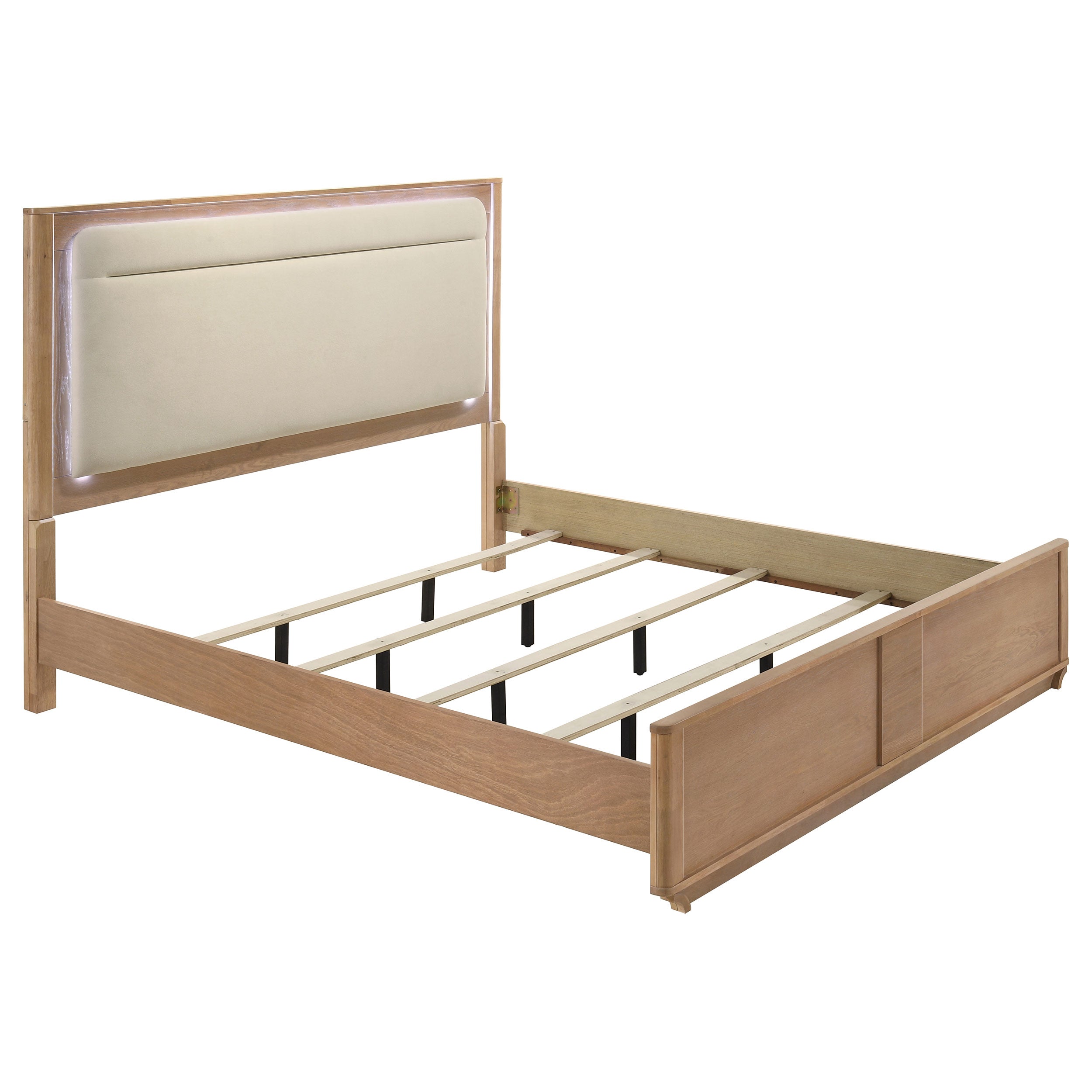 Leanne 4-piece Eastern King Bedroom Set Light Oak