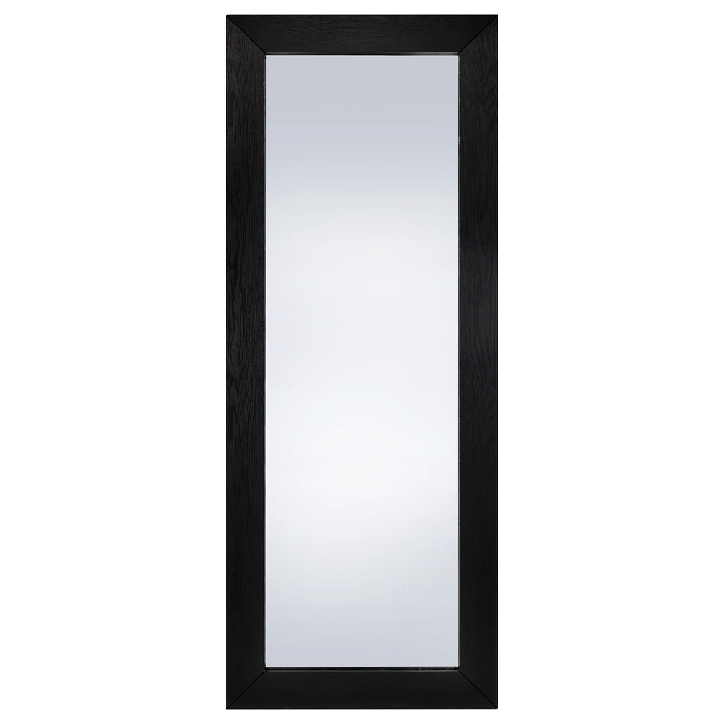 Cadence Tempered Glass Full Length Standing Mirror Black Oak