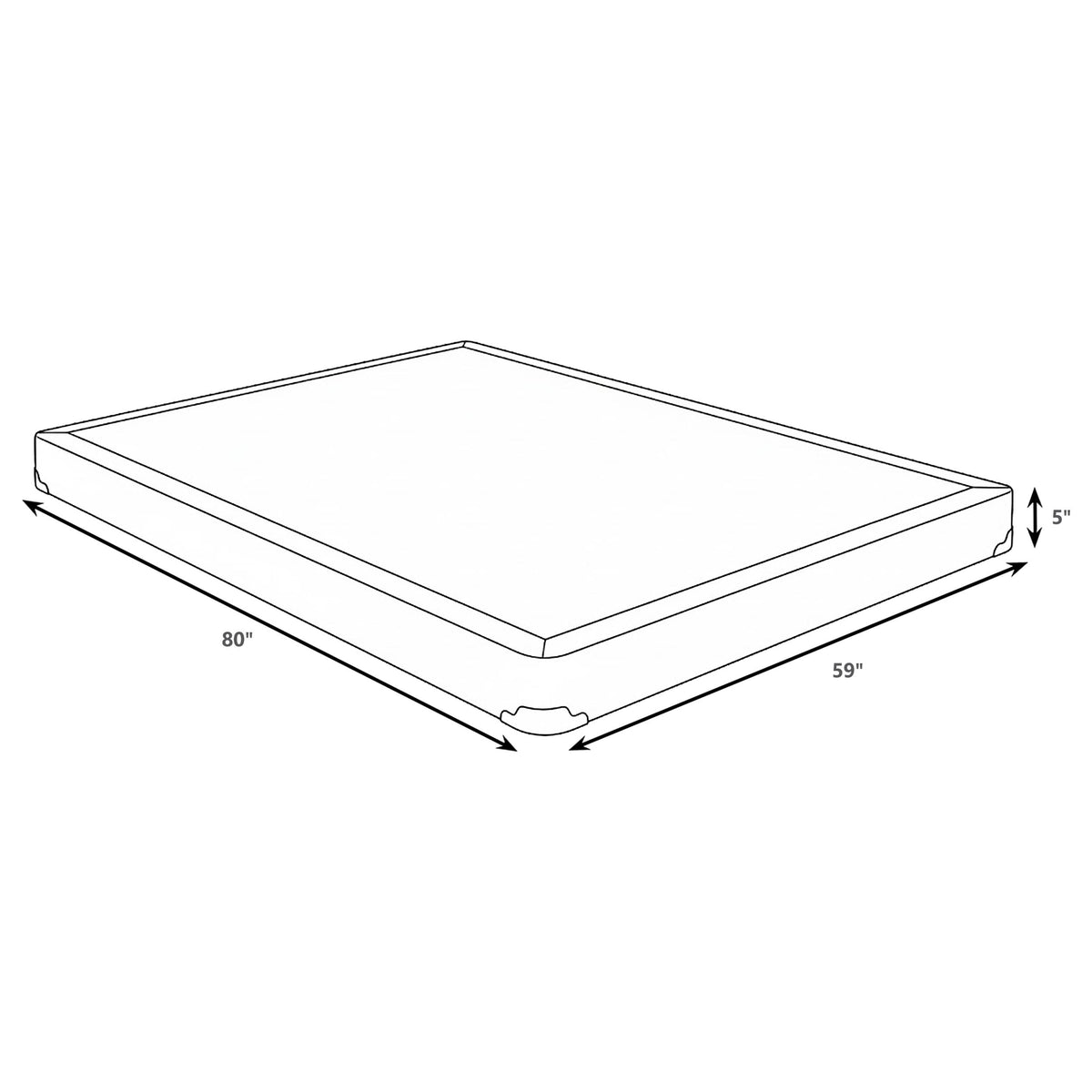 Mercer 5-inch Queen Low Profile Box Spring Foundation