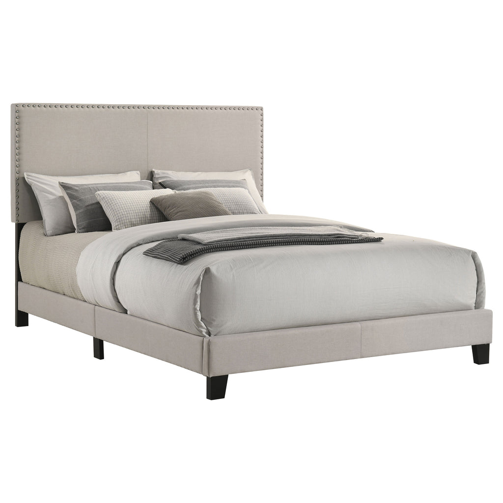 Boyd Upholstered Queen Panel Bed Ivory