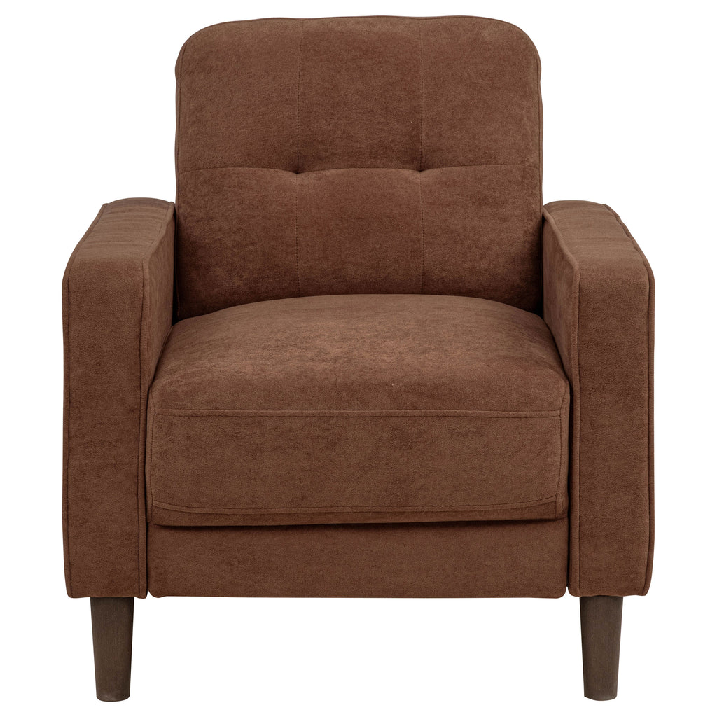 Bowen II Fabric Upholstered Track Arm Accent Chair Rust