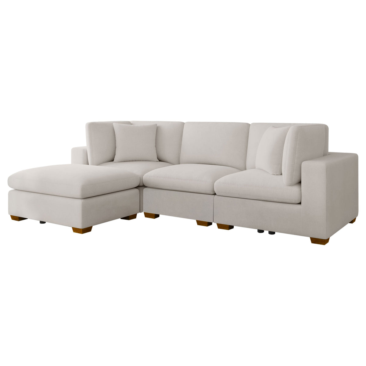 Cloud Lux 4-Piece Upholstered Modular Sectional Sofa