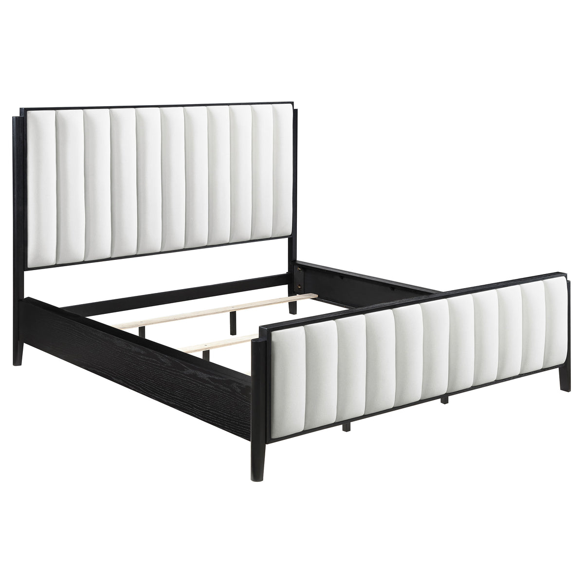 Brookmead 5-piece Upholstered Cal King Bedroom Set Black