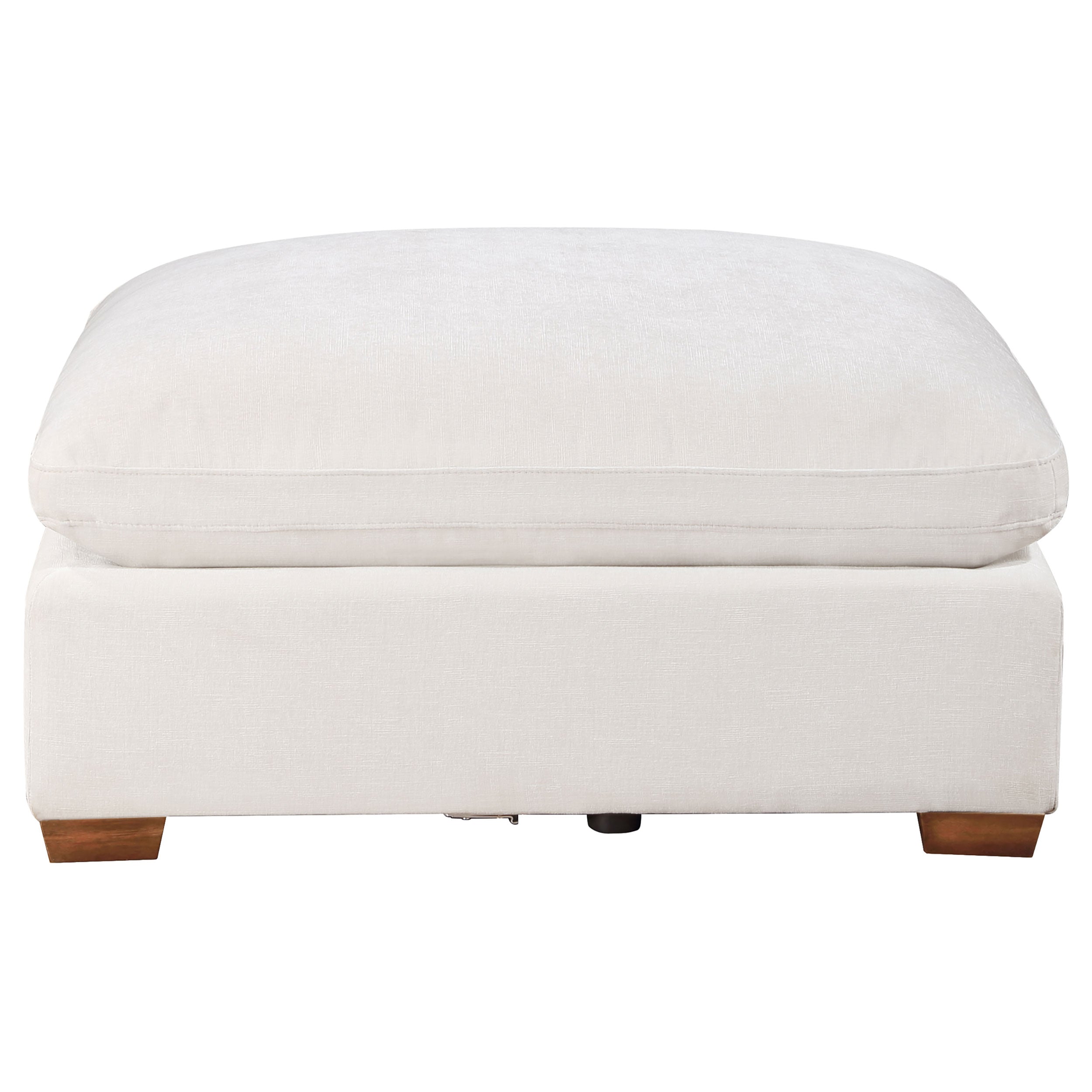 Cloud Lux Rectangular Upholstered Ottoman Sand Beige