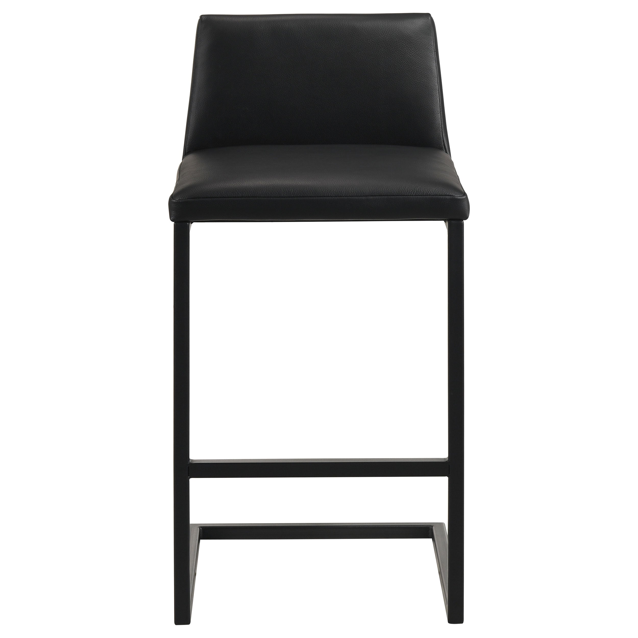 Vardon Genuine Leather Bar Stool Black (Set of 2)