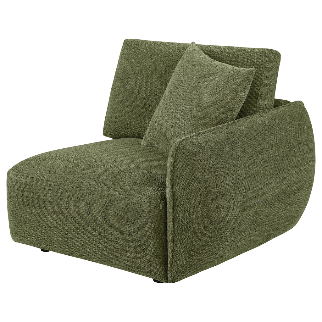 Elysia Fabric Upholstered Modular RAF Chair Green
