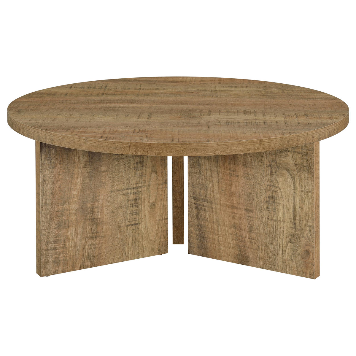 Aragon Round Panel Base Coffee Table Mango