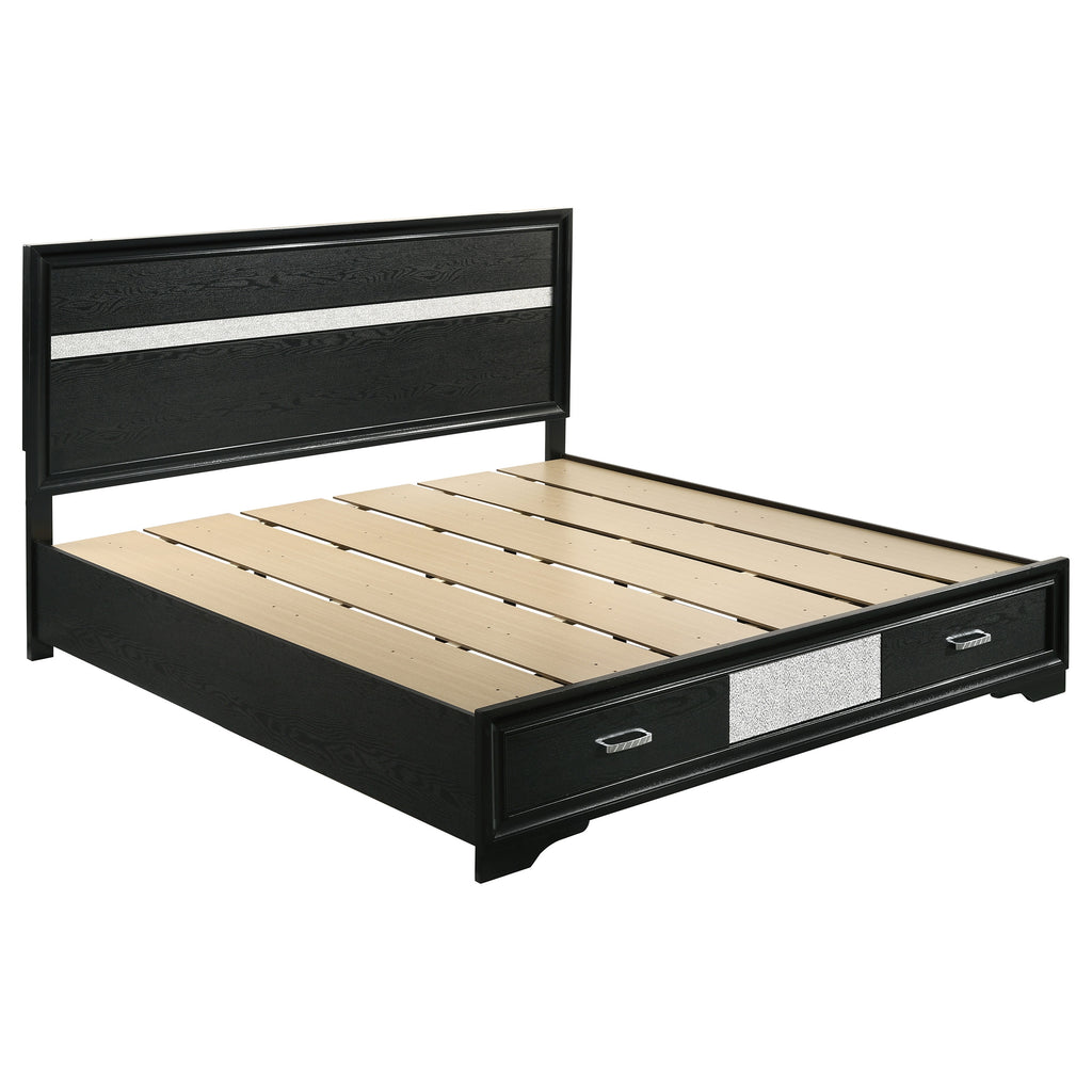 Miranda 4-piece Eastern King Bedroom Set Black