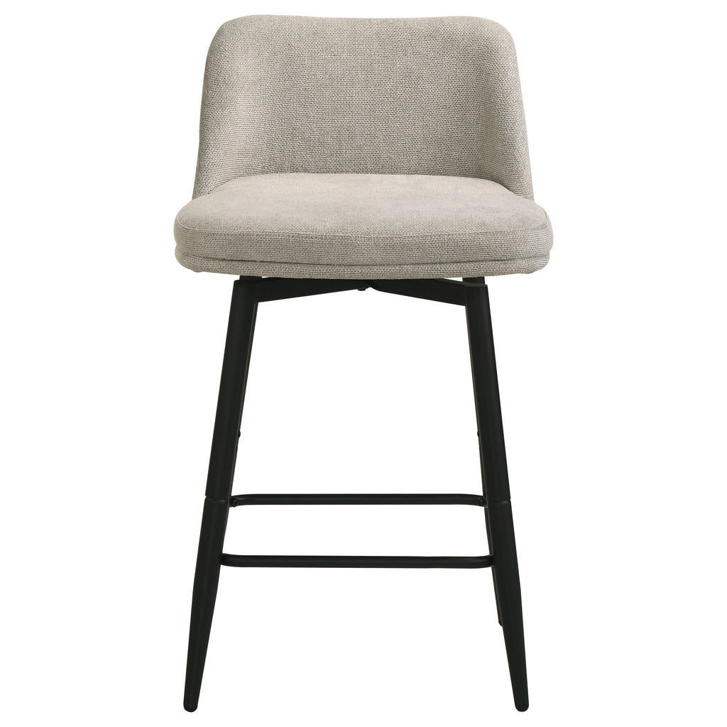Mellor Fabric Upholstered Swivel Counter Chair Slate Brown (Set of 2)