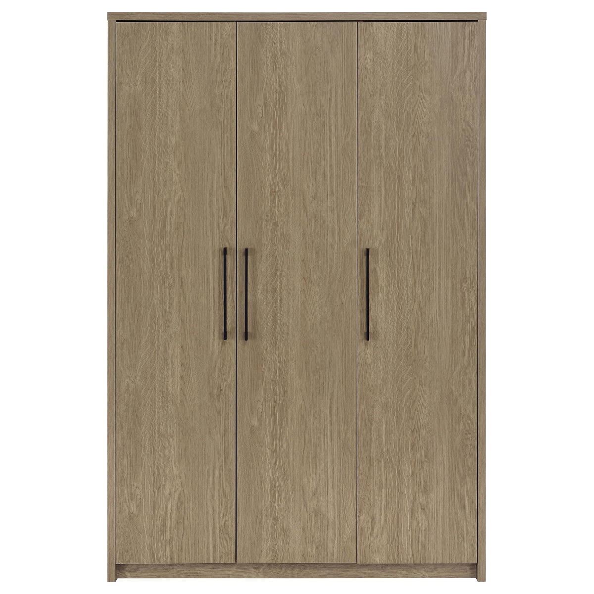 Cerda 3-door Bedroom Wardrobe Storage Cabinet Armoire Latte