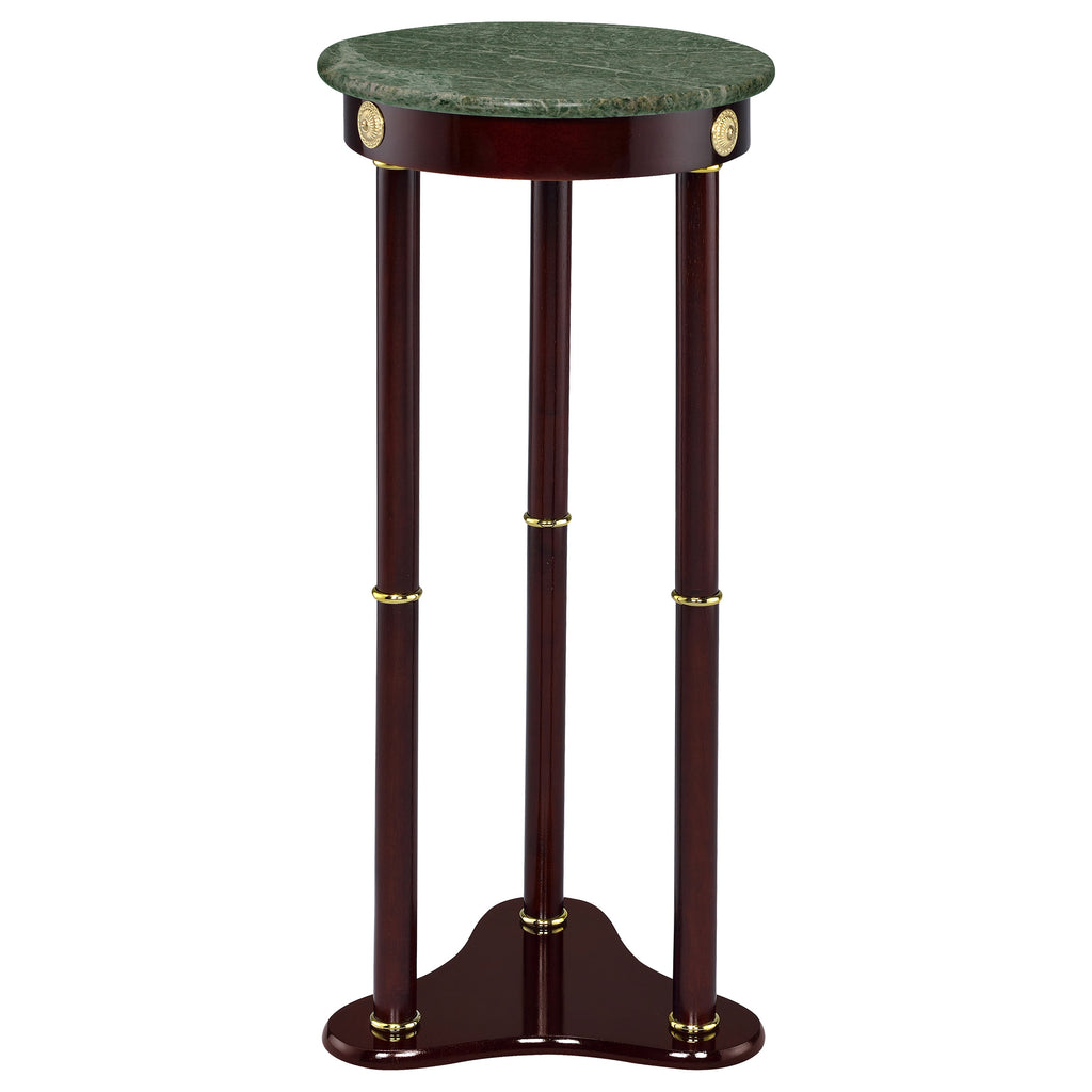 Edie Round Marble Top Plant Stand Merlot