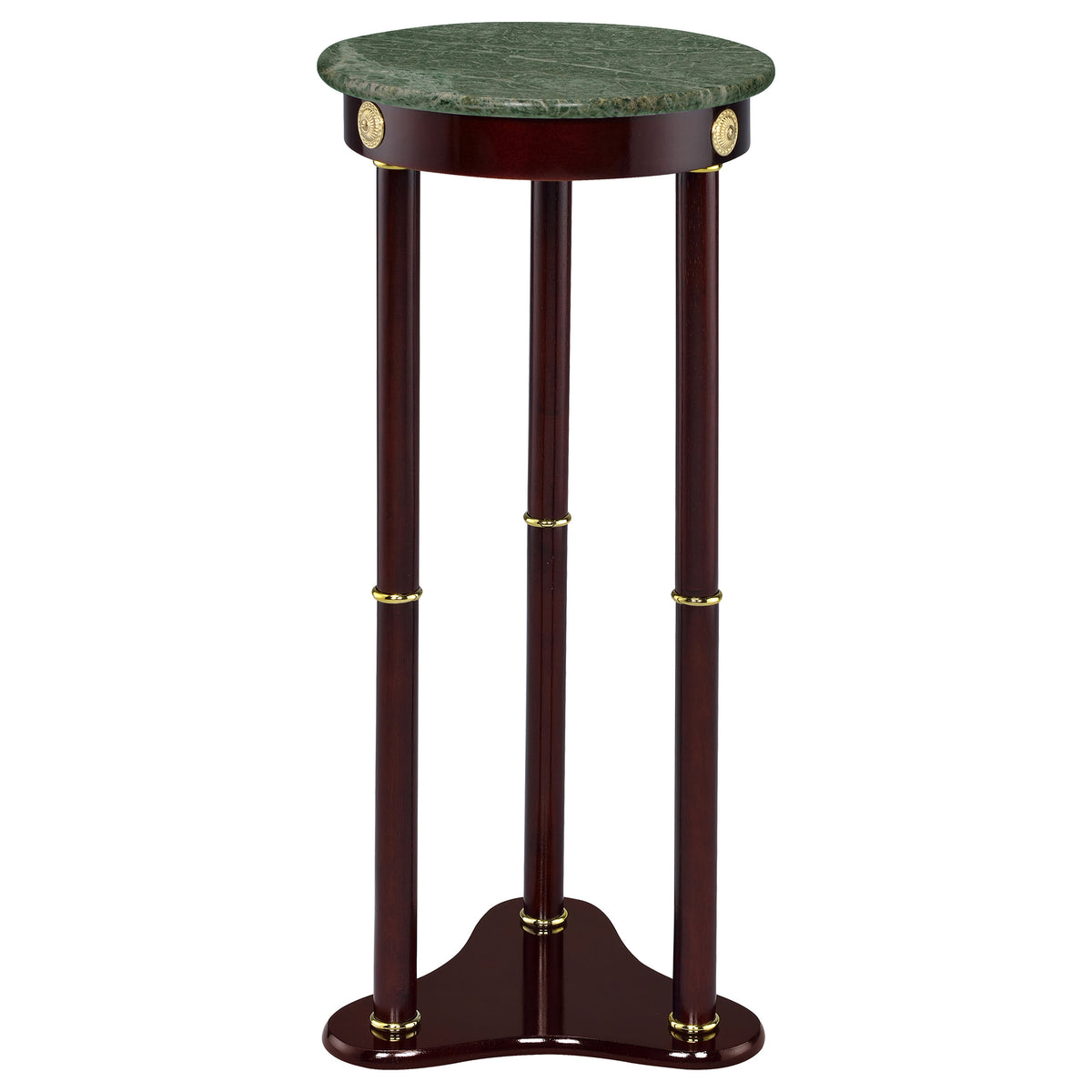 Edie Round Marble Top Plant Stand Merlot