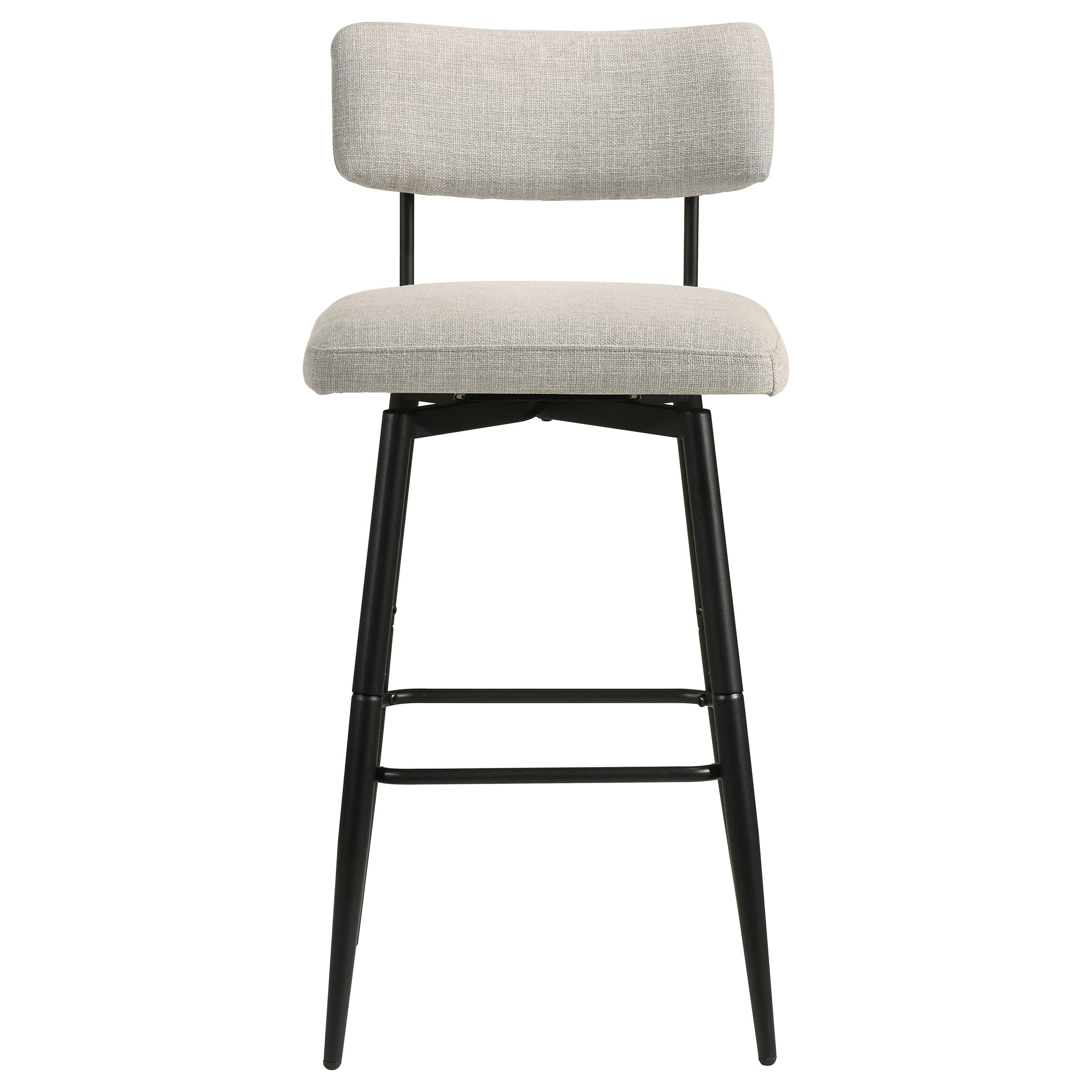 Levine Fabric Upholstered Swivel Bar Chair Cream (Set of 2)