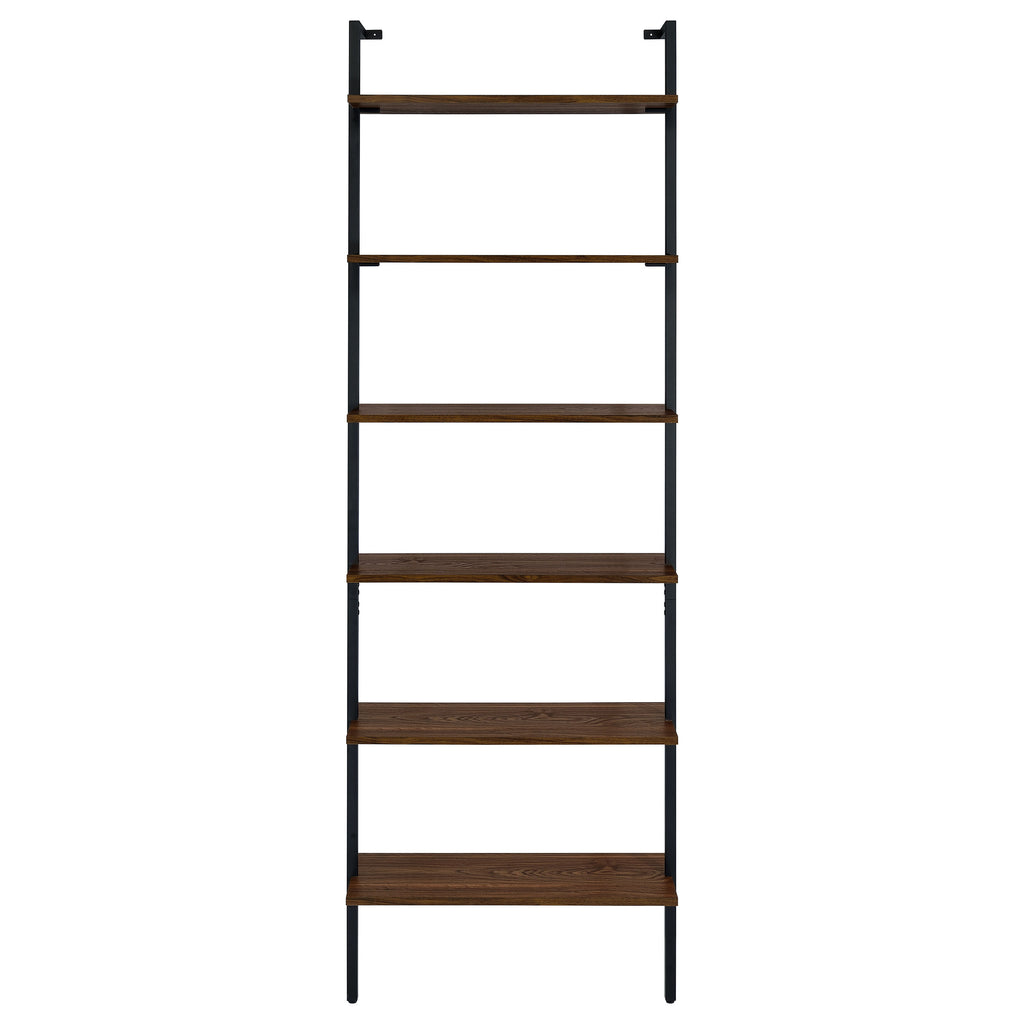 Owens 96-inch 6-shelf Wall Bookshelf Walnut