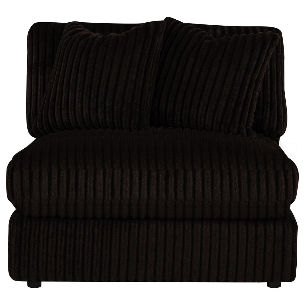 Blaine Upholstered Armless Chair Chocolate