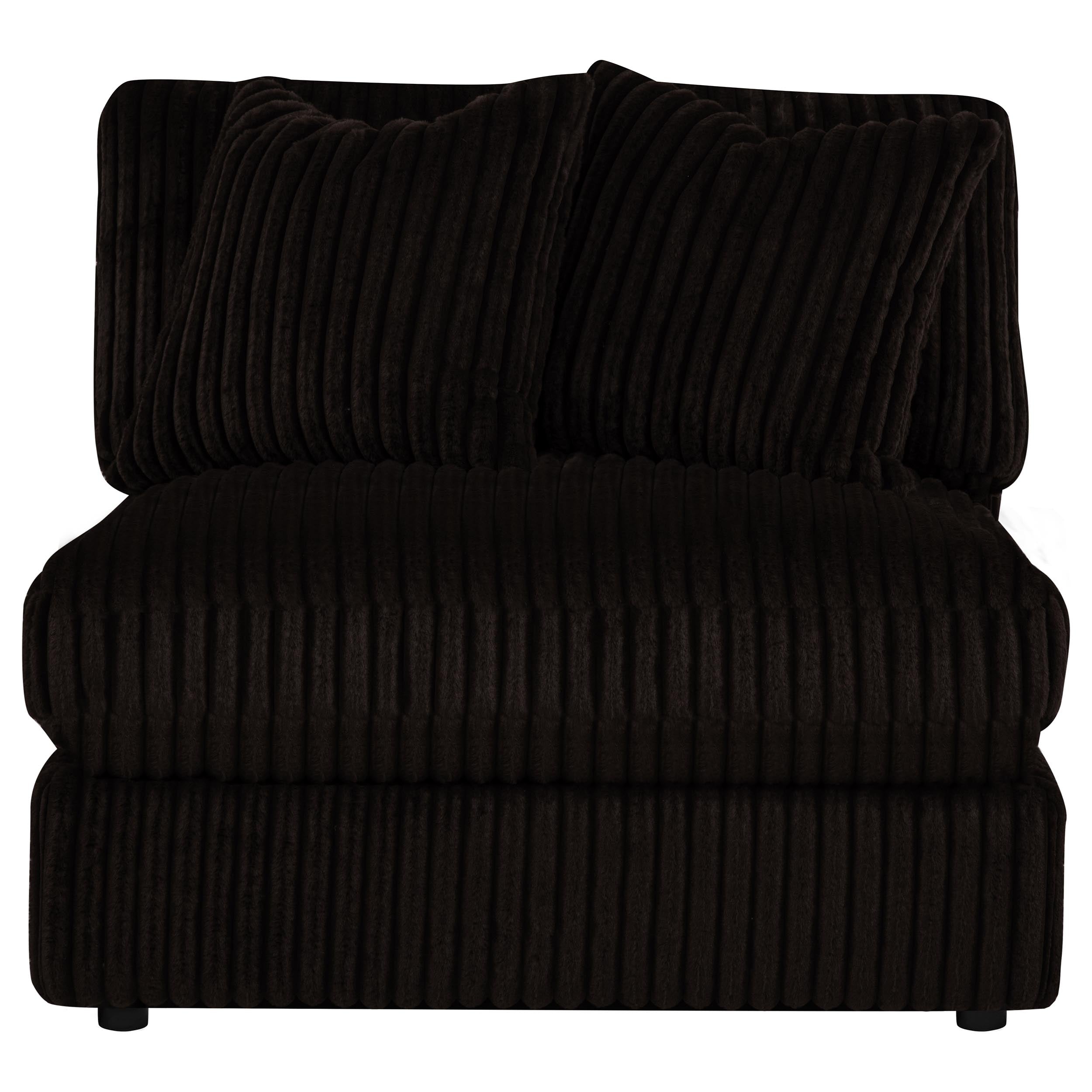 Blaine Upholstered Armless Chair Chocolate