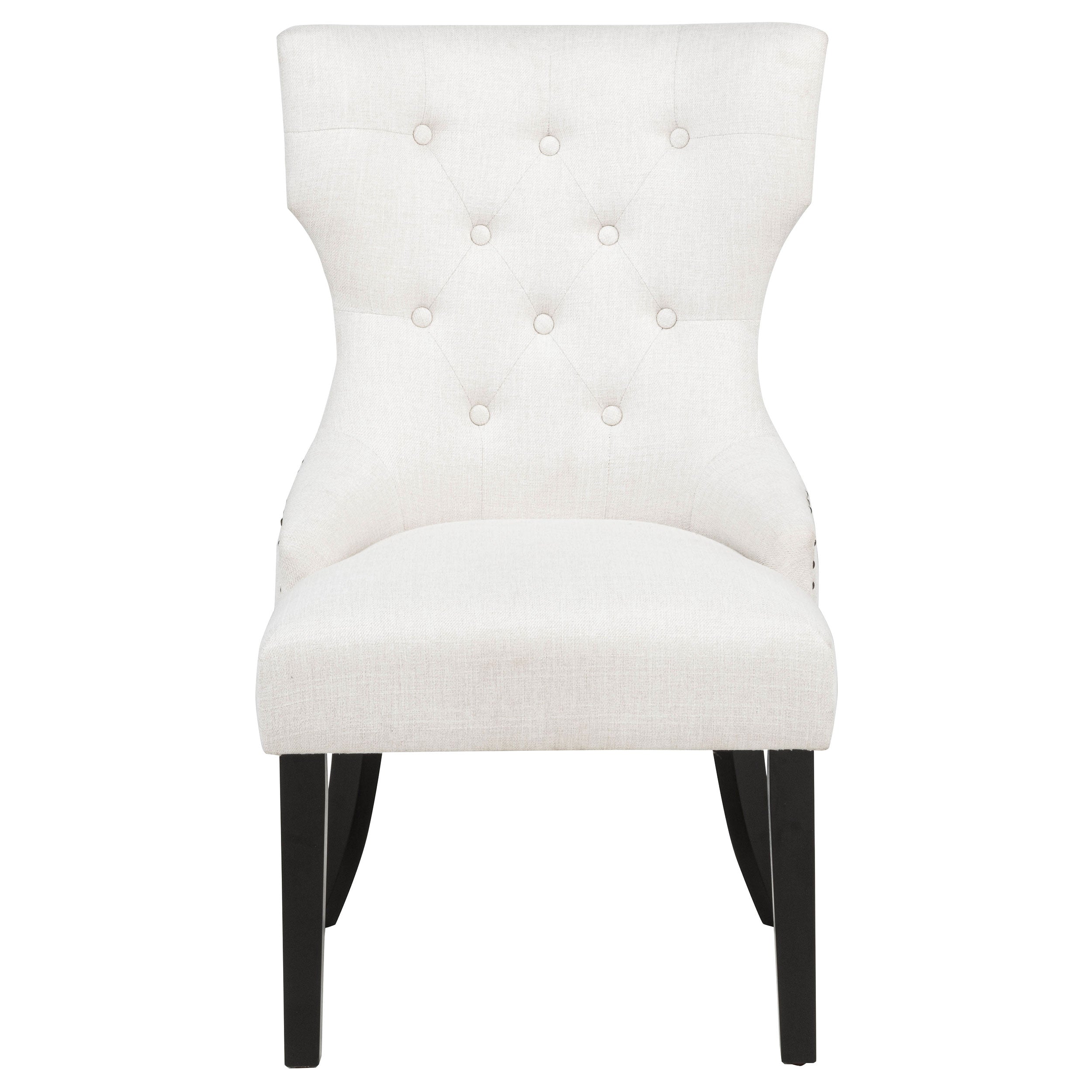 Baney Fabric Upholstered Dining Side Chair Cream and Black