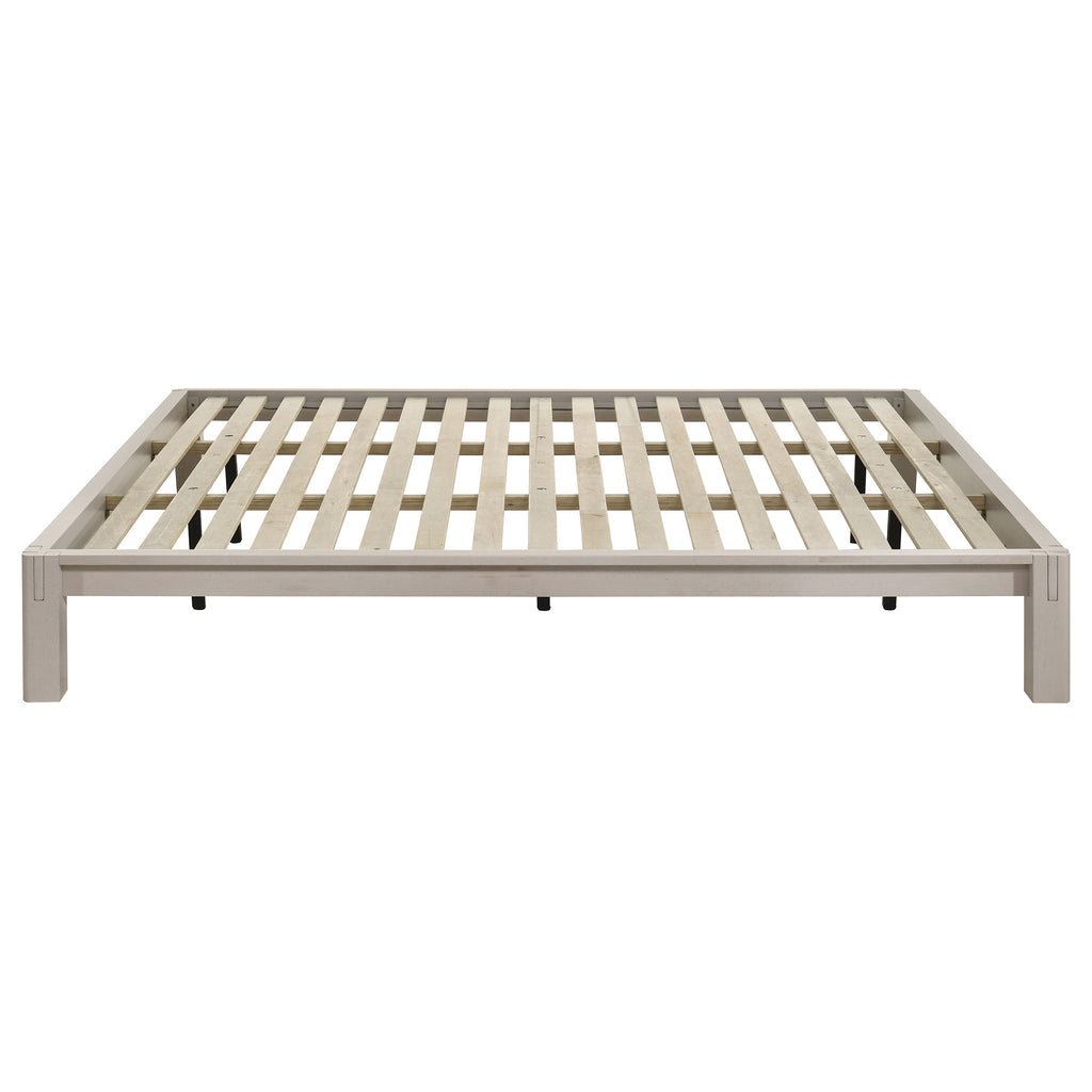 Gislen Eastern King Easy Assembly Wood Platform Bed White