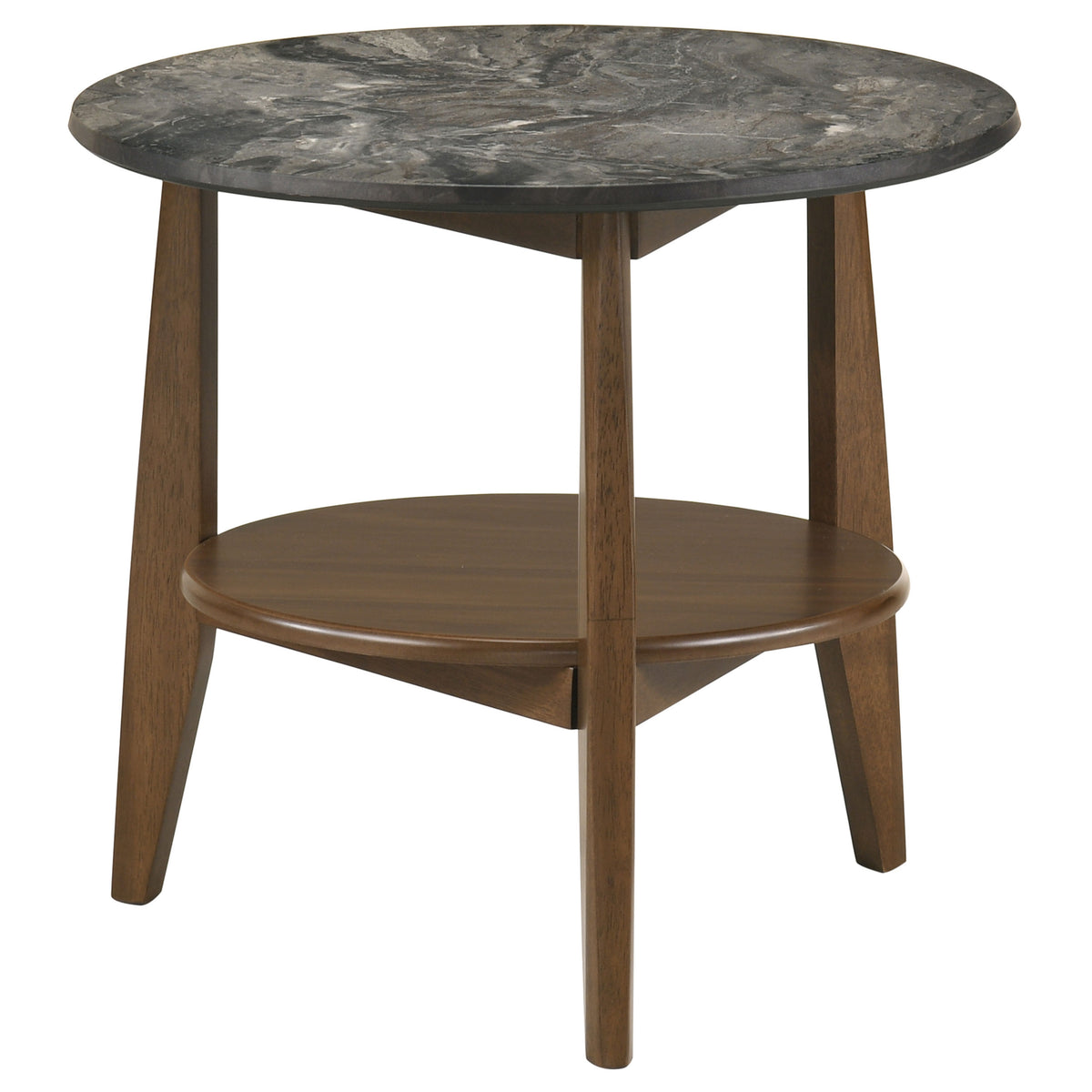 Bradley 3-Piece Round SmartTop Coffee Table Set Smokey Grey and Brown