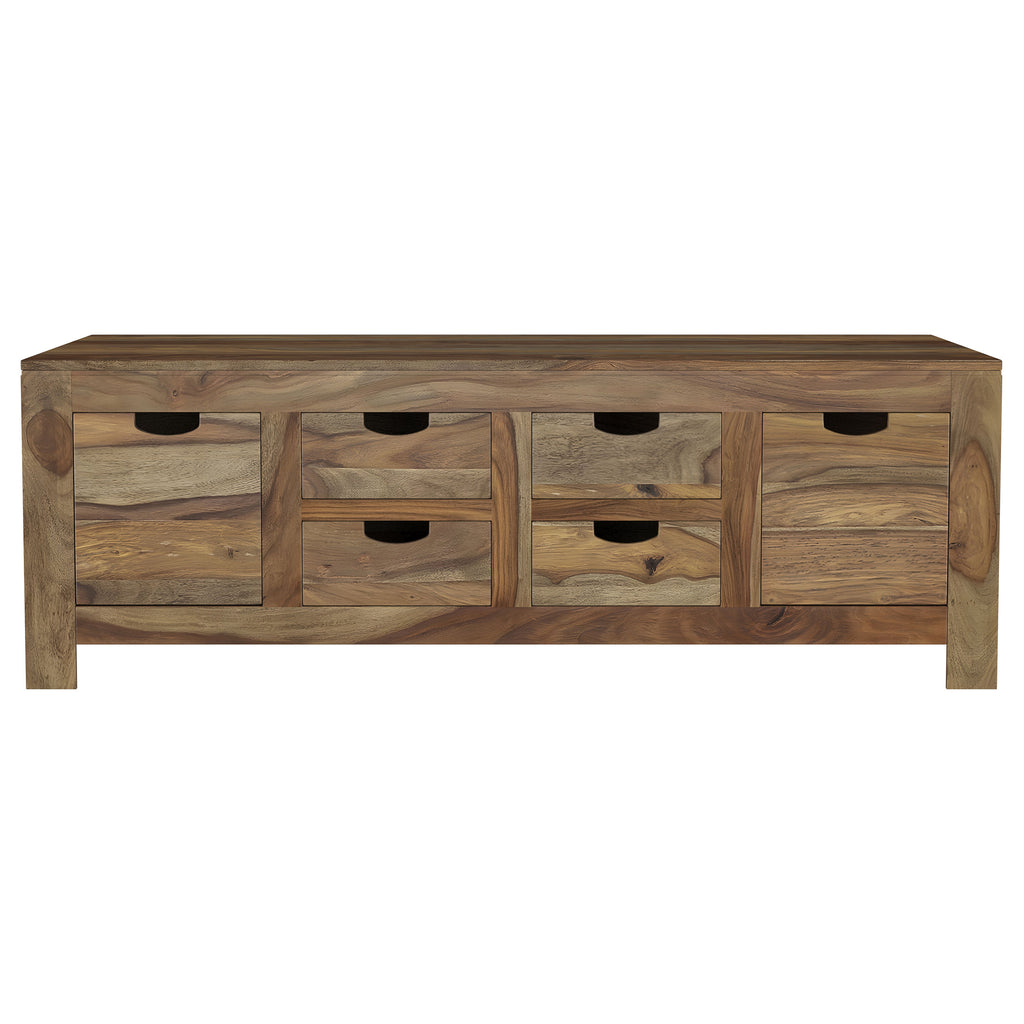 Esther 6-drawer Solid Wood Coffee Table Natural Sheesham
