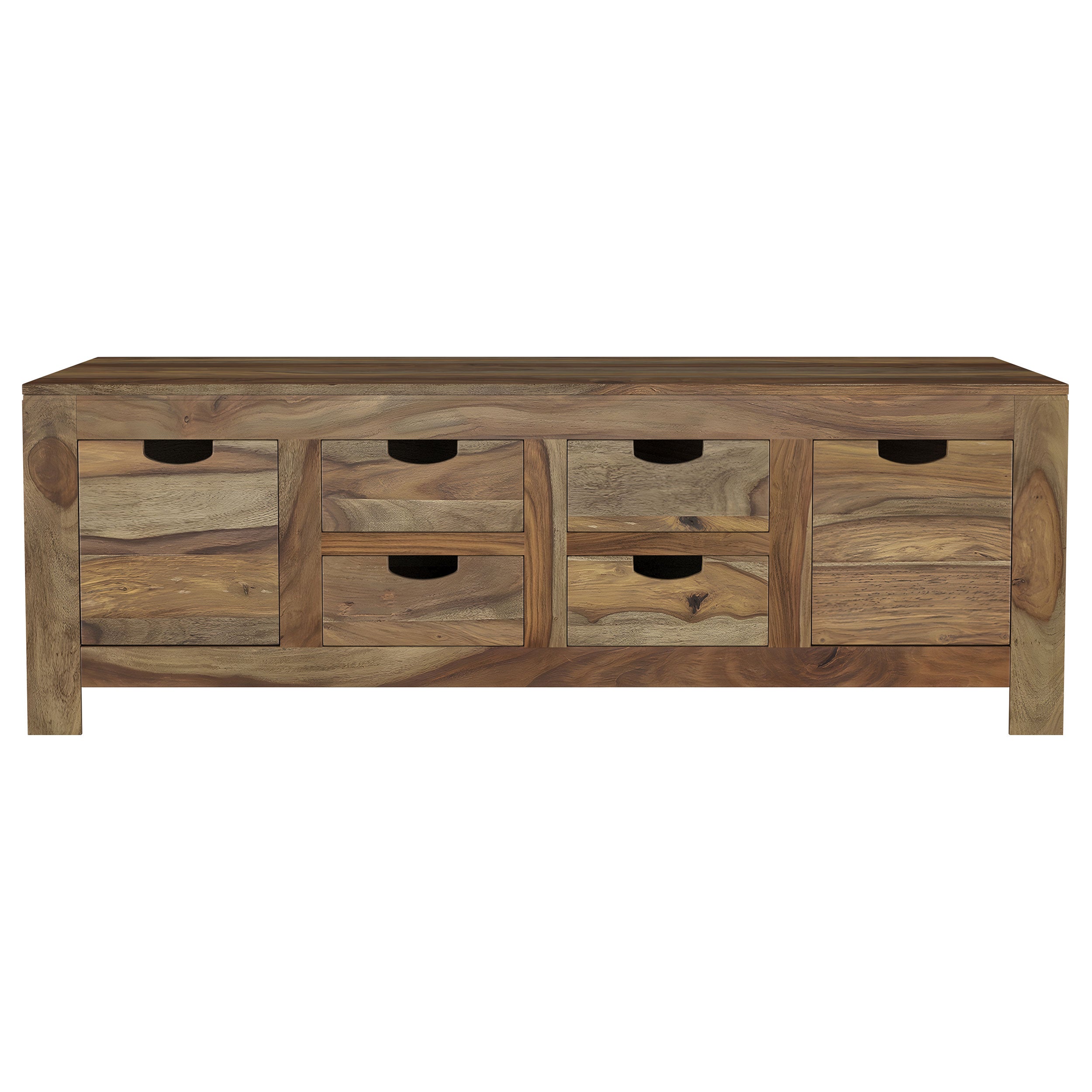 Esther 6-drawer Solid Wood Coffee Table Natural Sheesham