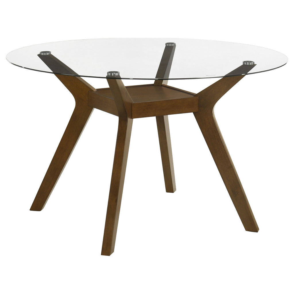 Paxton Square Wood Dining Table Base Brown