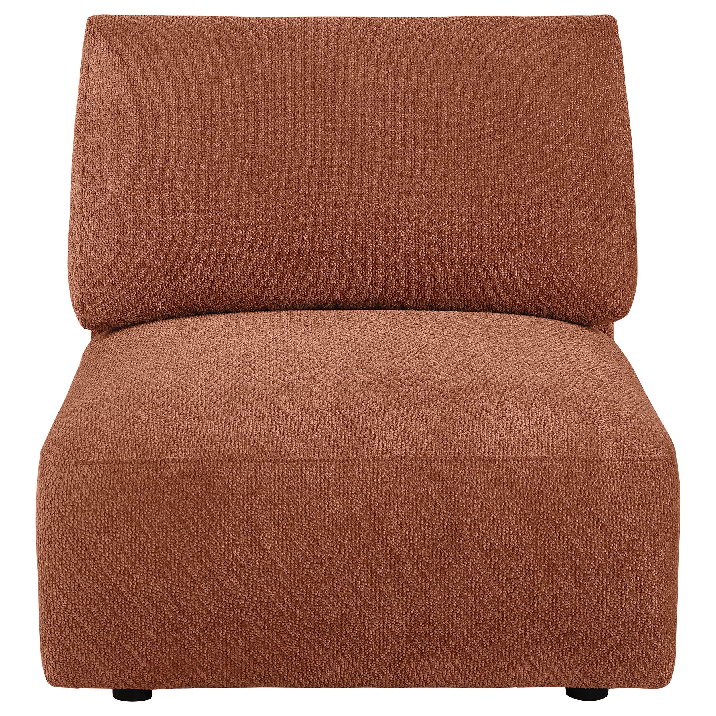 Elysia Fabric Upholstered Modular Armless Chair Coral