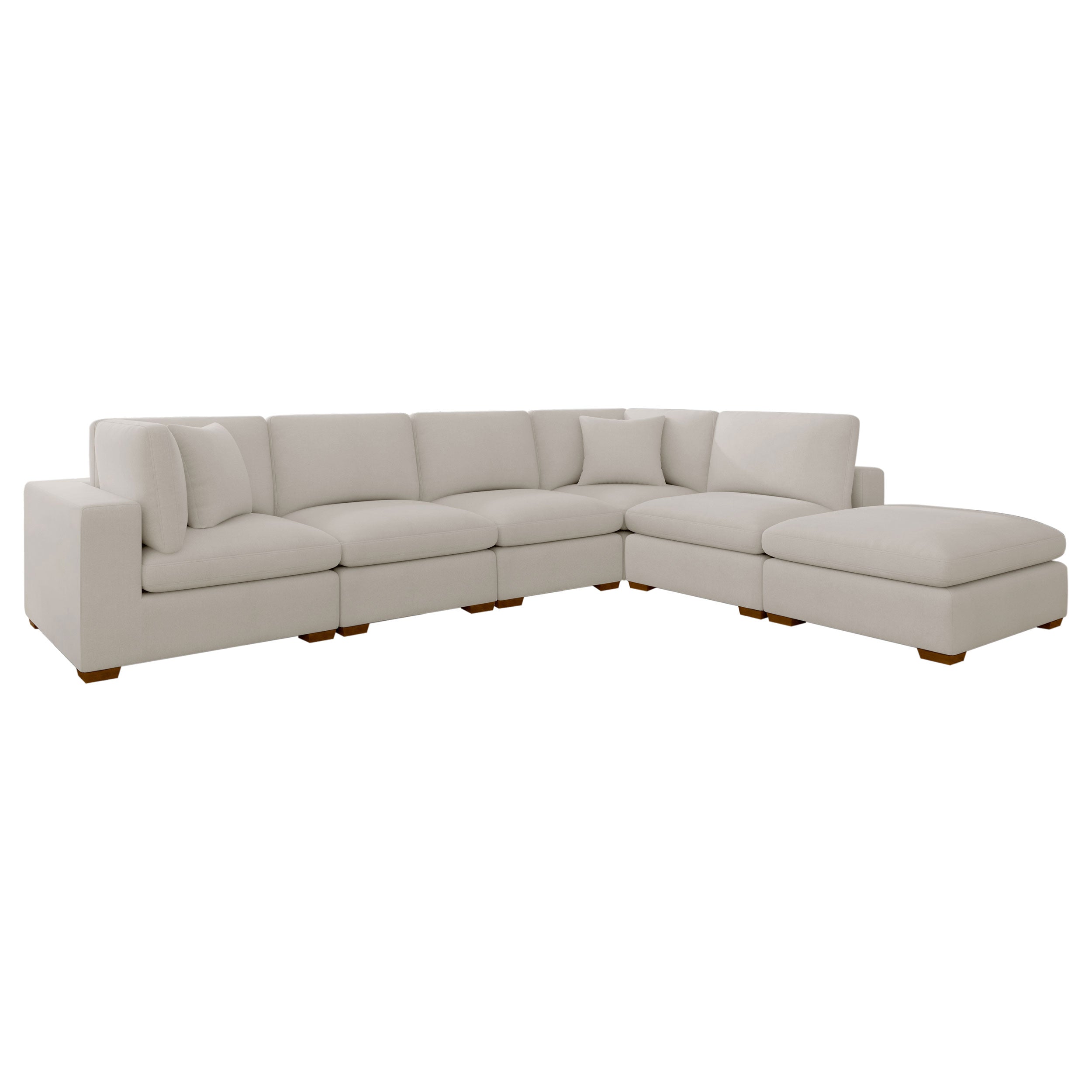Cloud Lux 4-Piece Upholstered Modular Sectional Sofa