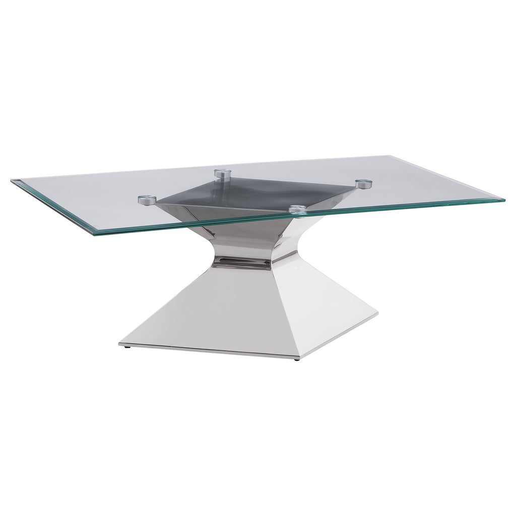 Jenny 3-piece Rectangular Coffee and End Table Set Chrome