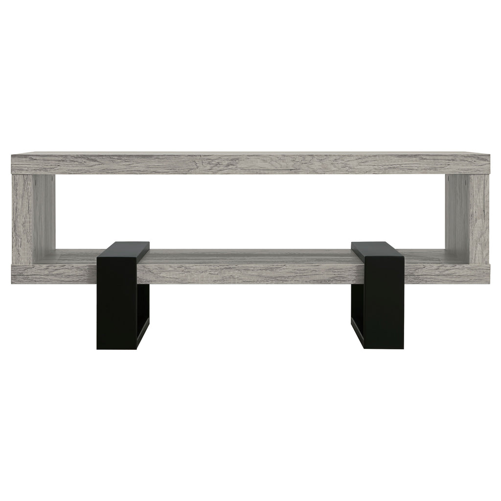 Dinard Engineered Wood Cocktail Coffee Table Grey Driftwood