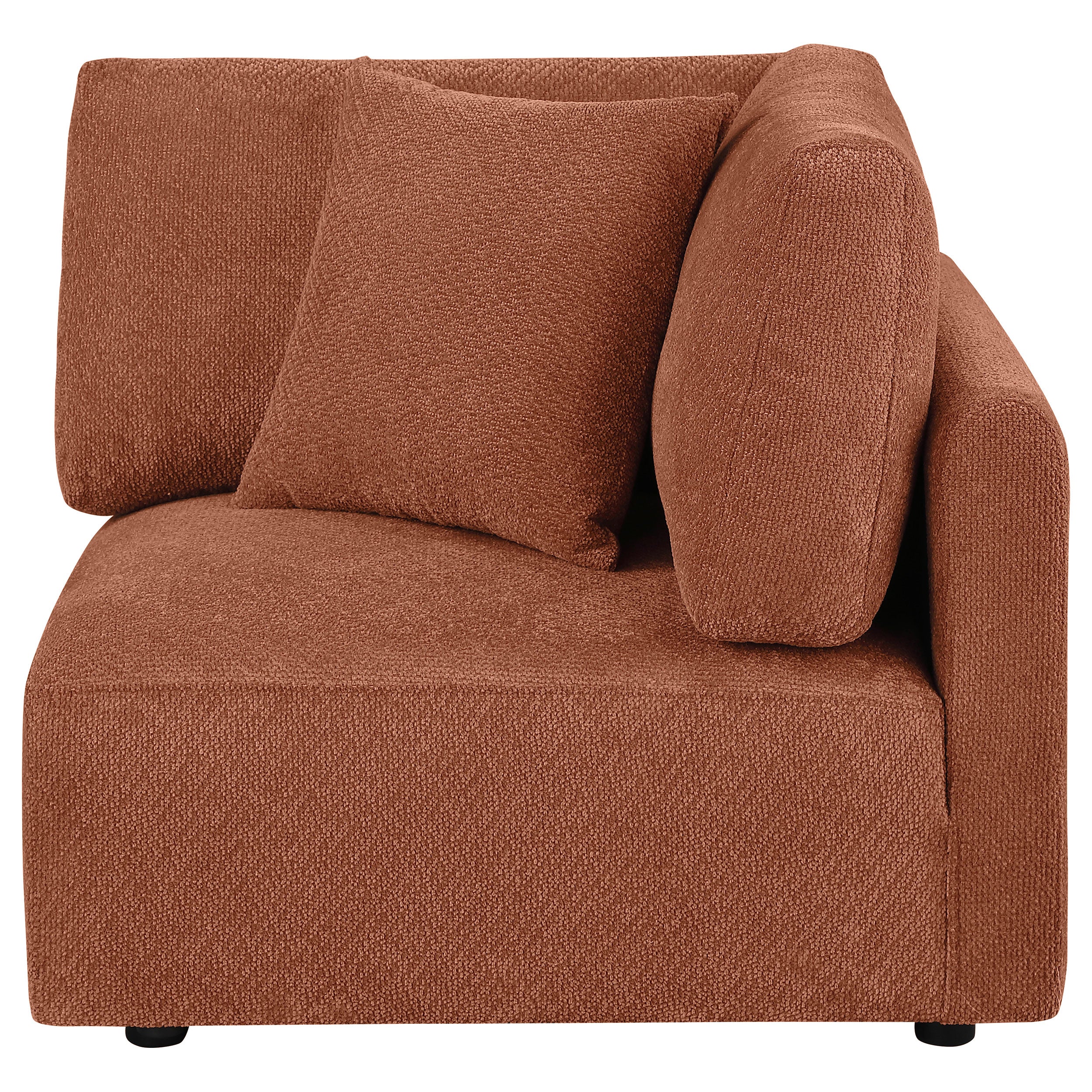 Elysia Fabric Upholstered Modular Corner Chair Coral