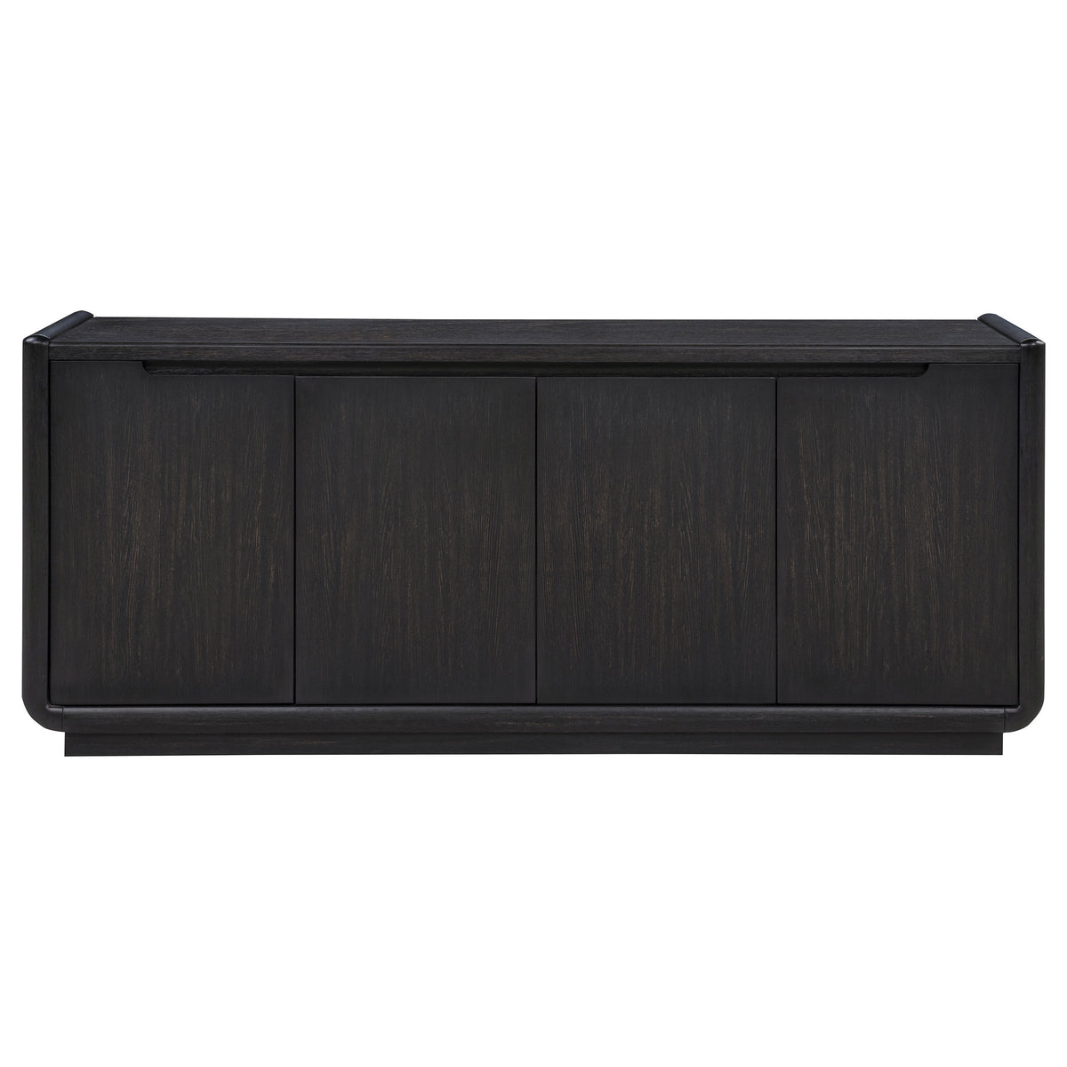 Leandro 72-inch 4-door TV Stand Media Console Burnished Black