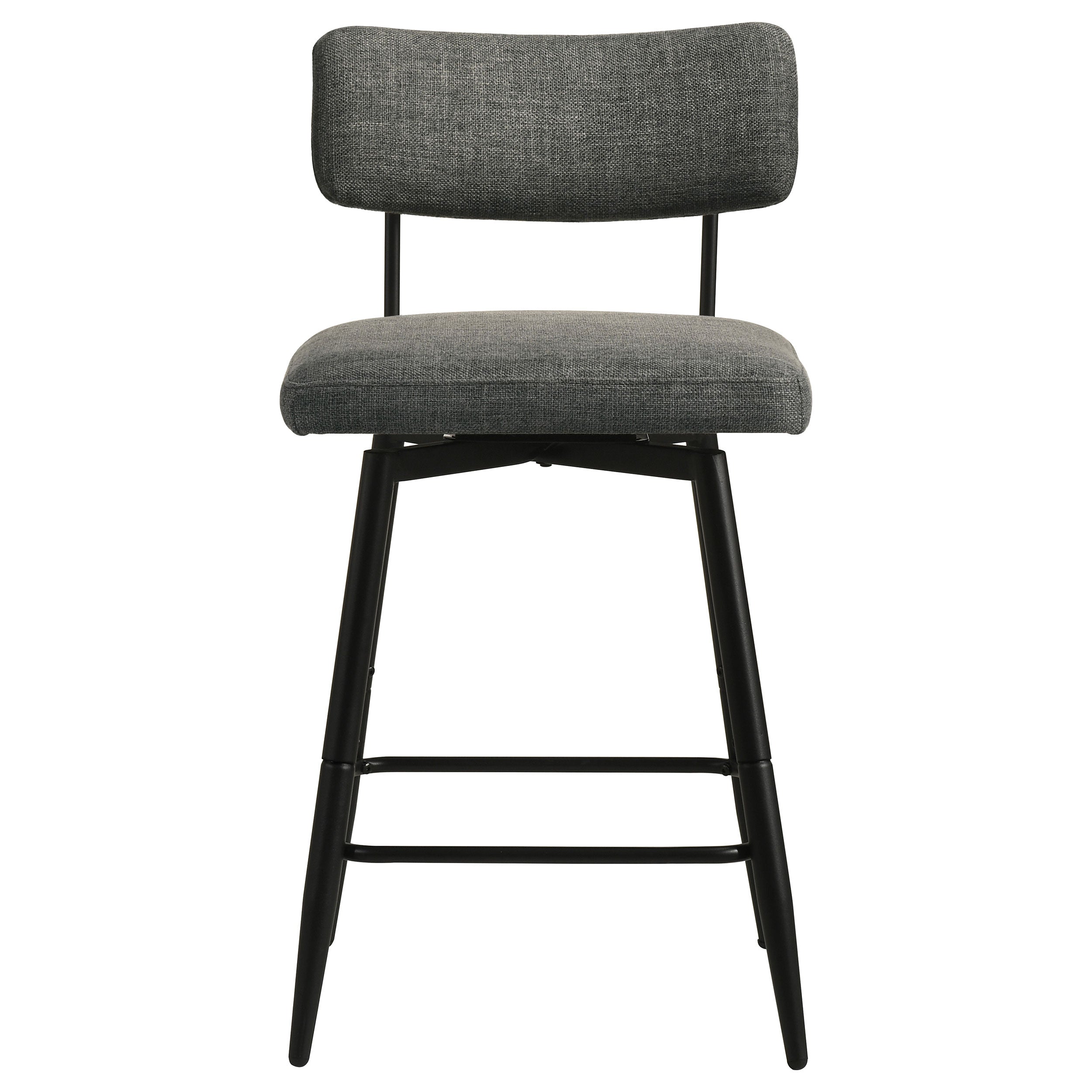 Levine Fabric Upholstered Swivel Counter Chair Grey (Set of 2)