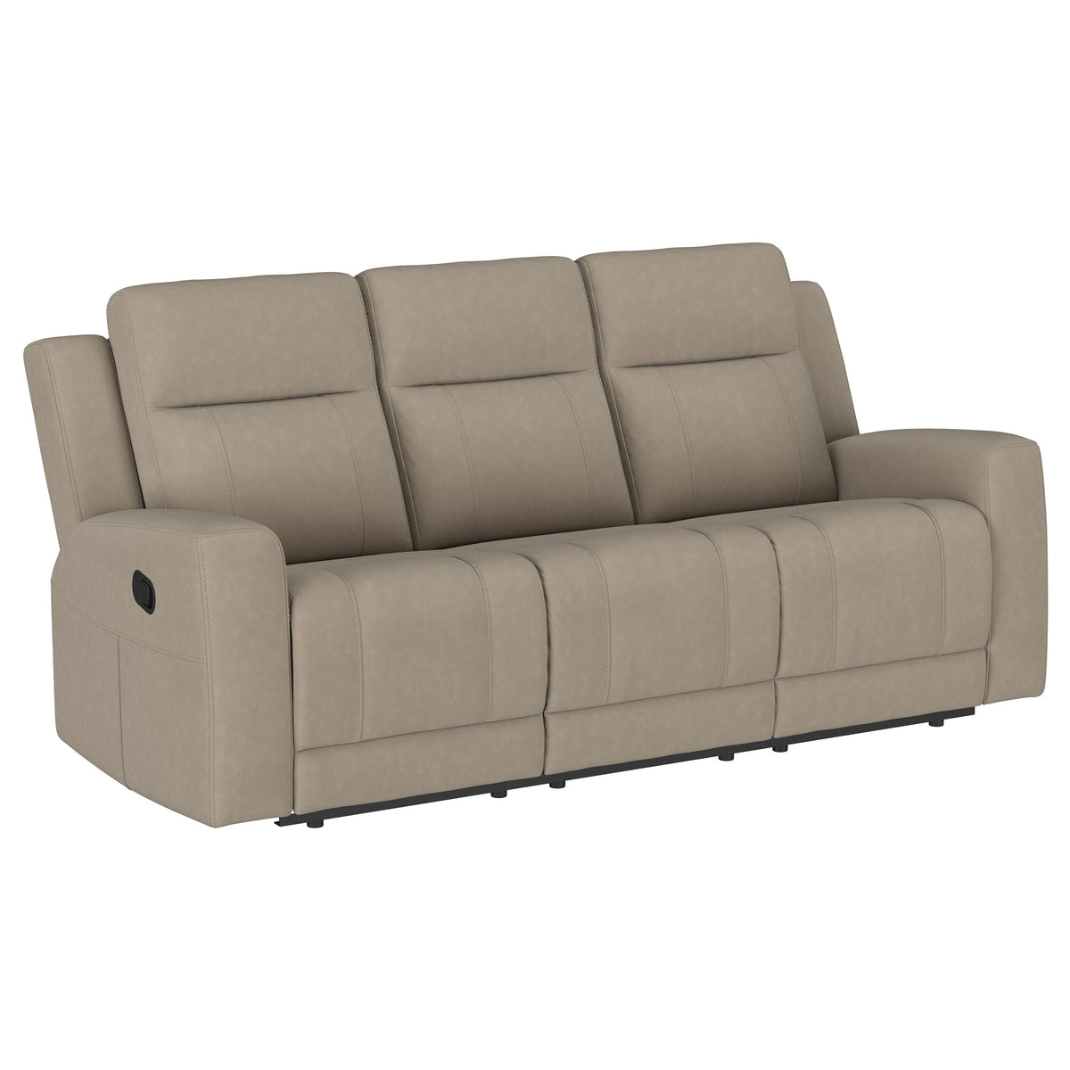 Brentwood 2-piece Upholstered Reclining Sofa Set Taupe
