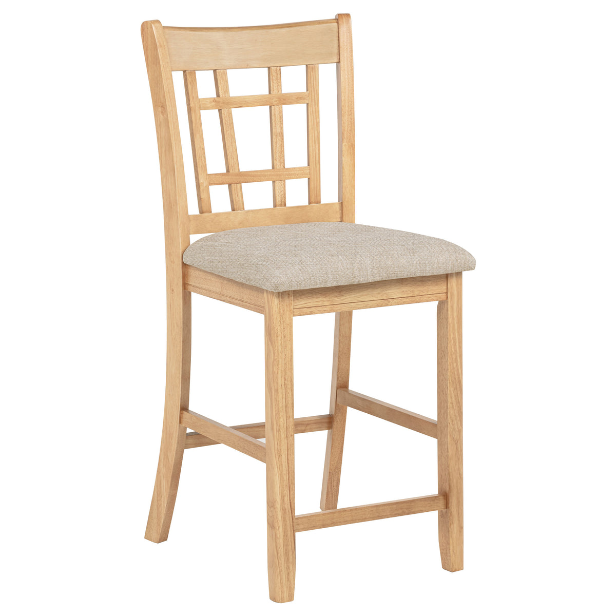 Lavon Wood Counter Height Dining Chair Linen and Light Oak (Set of 2)