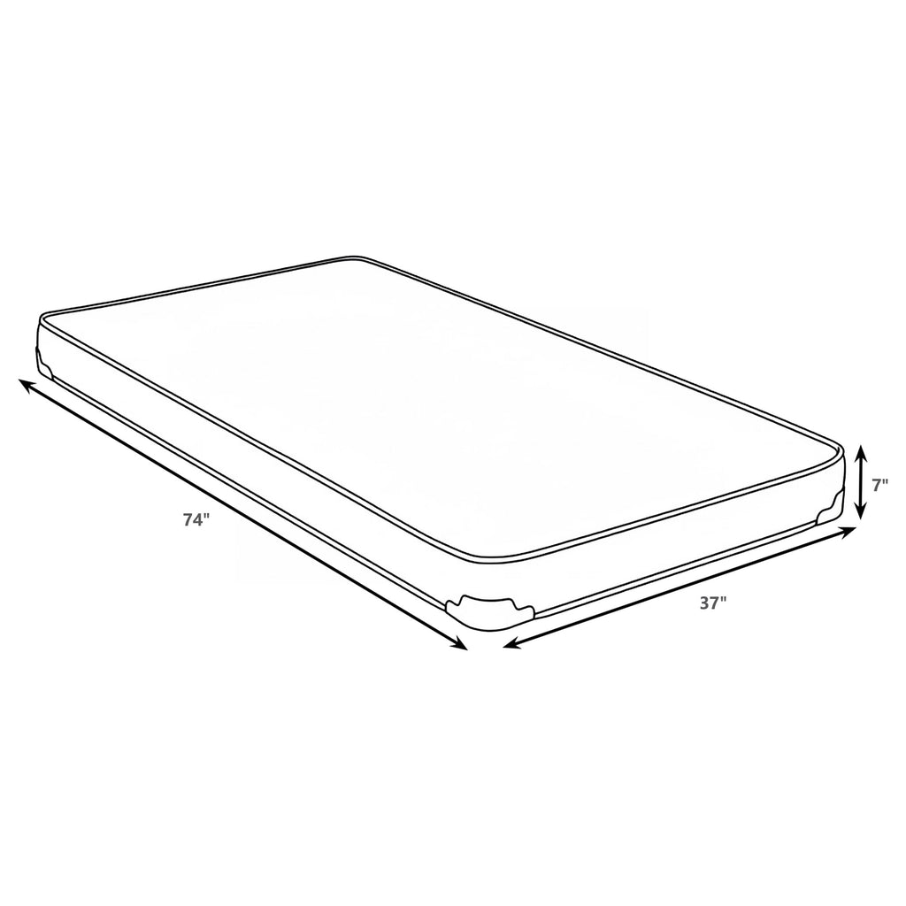 Drover 7-inch Twin Foam Mattress with Built-in Bunkie Board